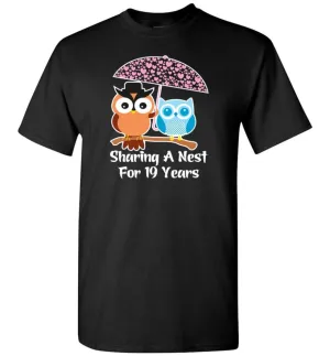 19 Years Wedding Anniversary Gifts Valentine's Day T-shirt