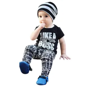 2 Piece Like A Boss Toddler Boy T-shirt and Pants Set