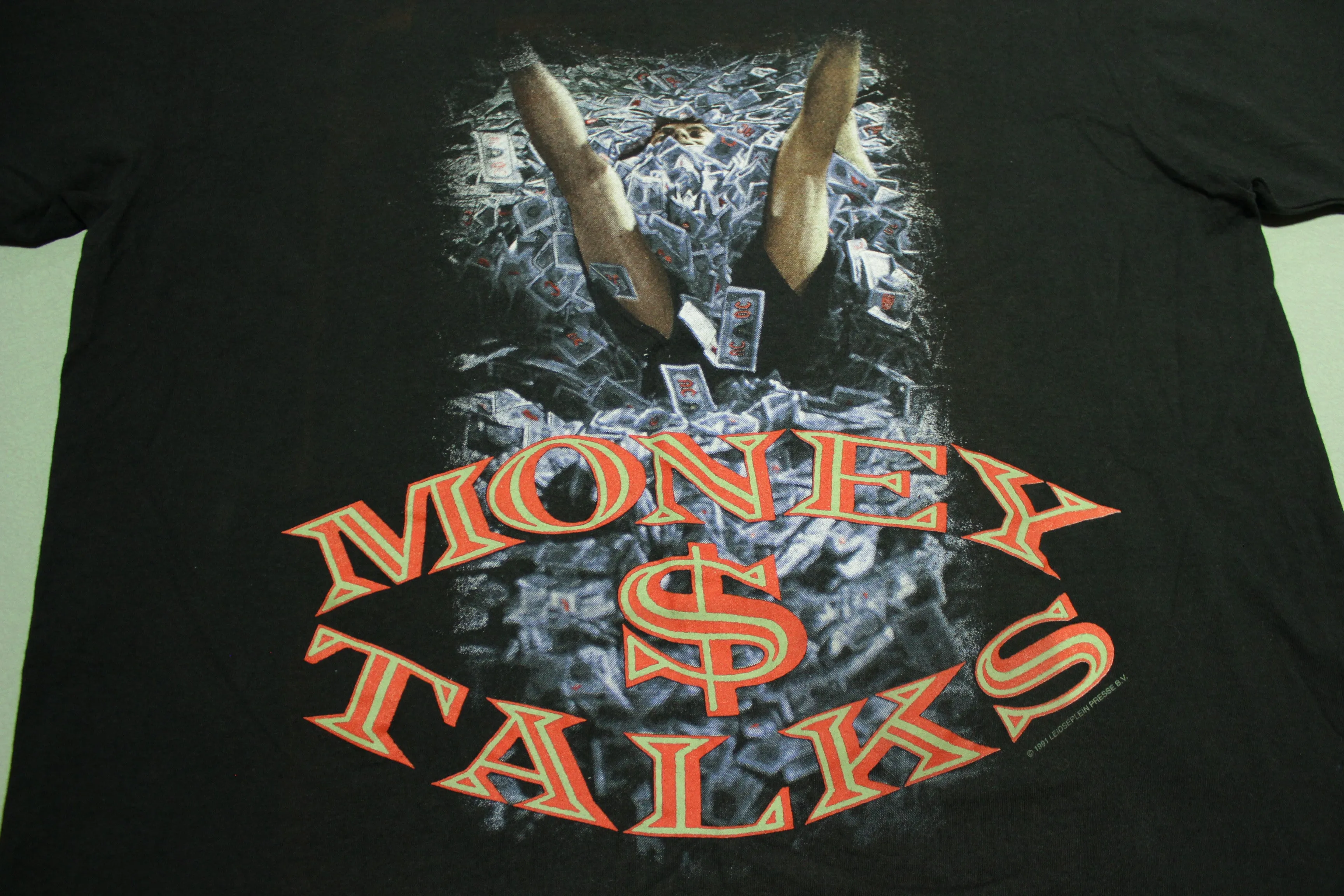 AC/DC Money Talks Vintage 90's 1991 Giant Tag Angus Single Stitch USA Deadstock T-Shirt