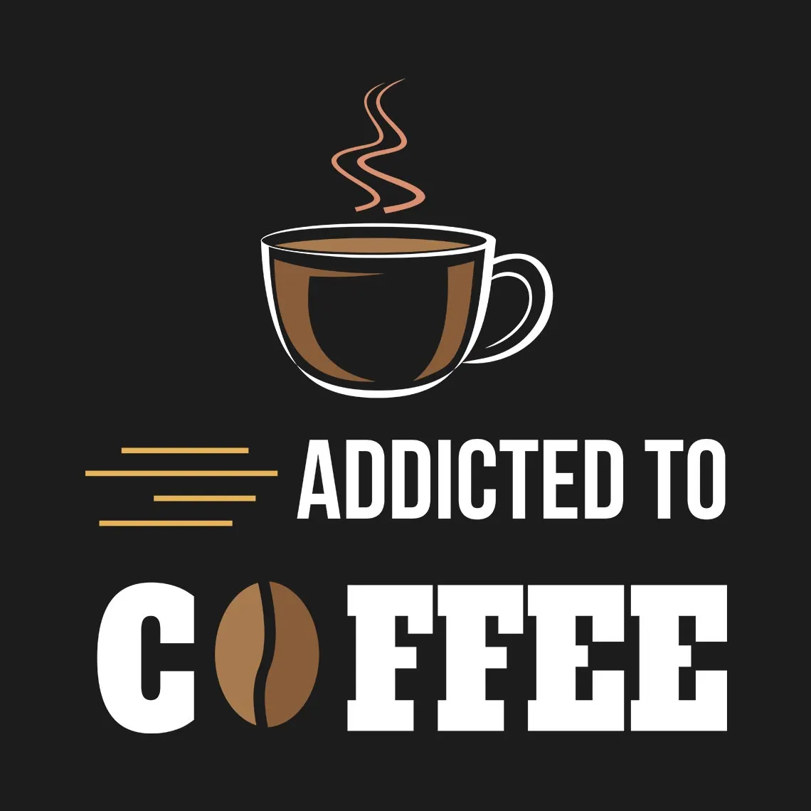 Addicted To Coffee Half Sleeve T-Shirt