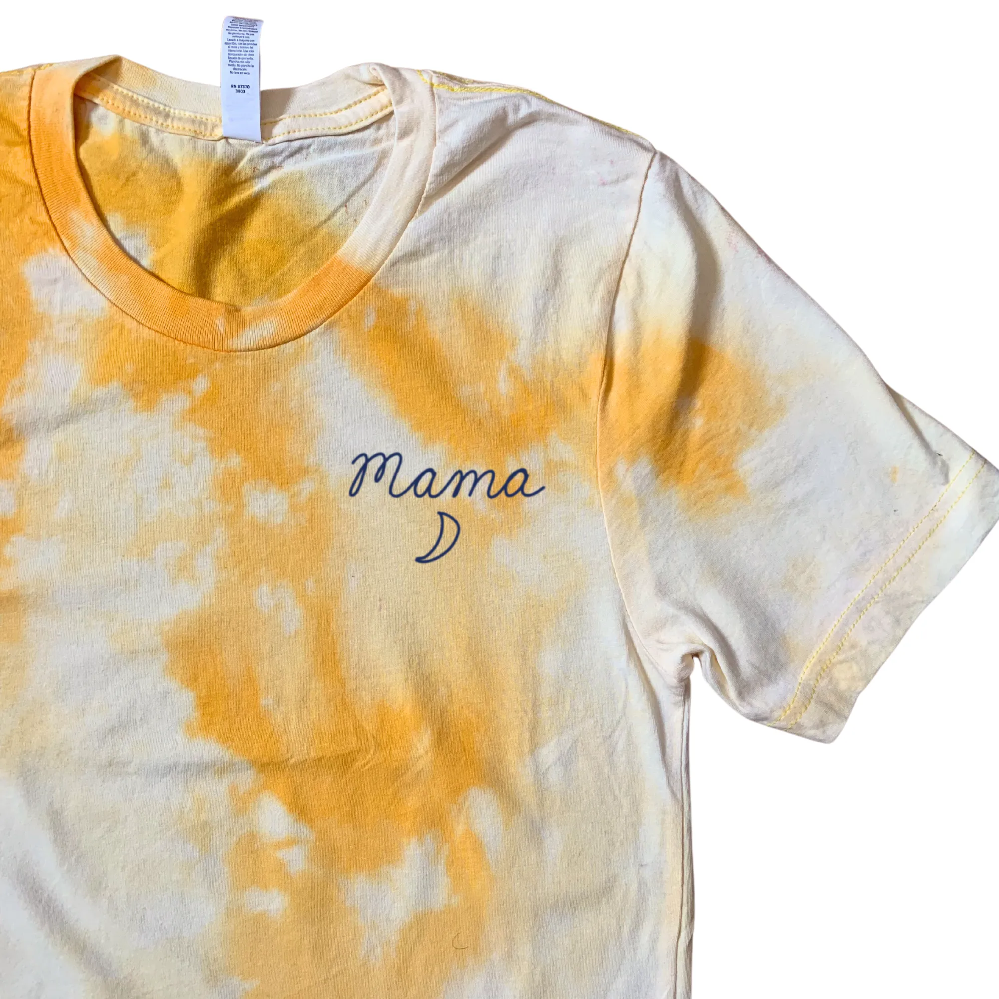 Adult Yellow Tie Dye Chainstitch T-Shirt