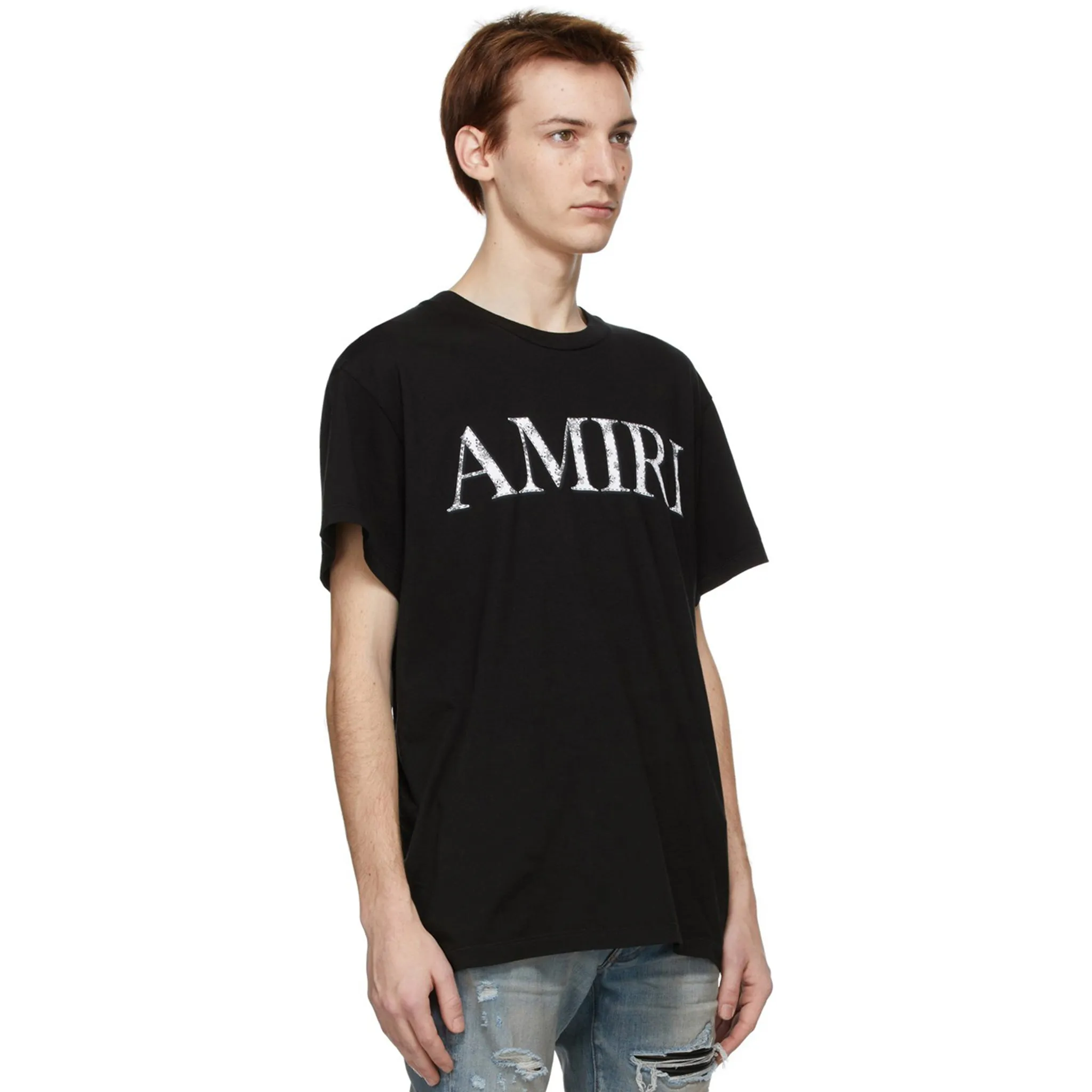 Amiri Bandana Logo T Shirt Black