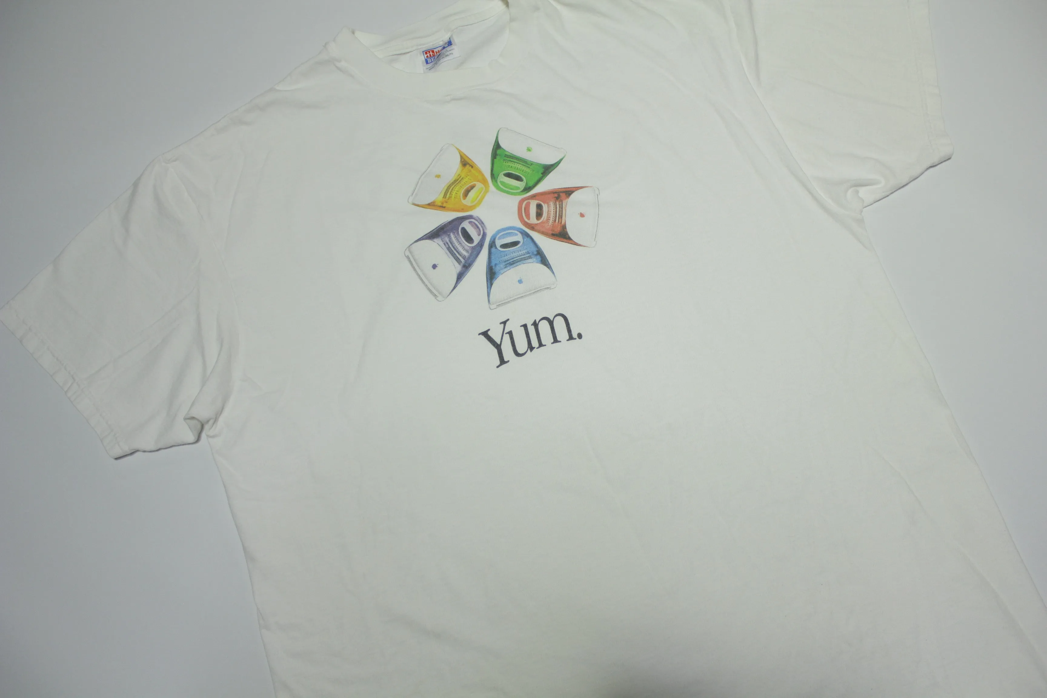 Apple Computers Yum 5 Flavors Think Different 1999 Vintage 90's Hanes Software T-Shirt