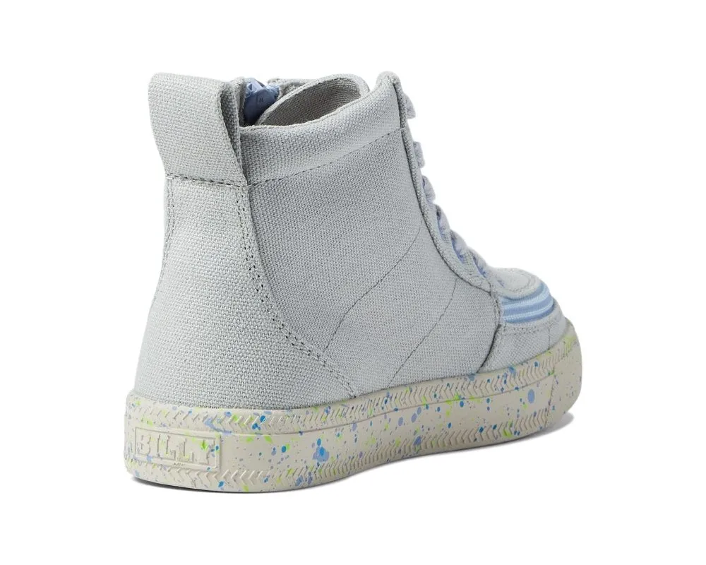 Billy Kids Classic Lace High Tops - Grey/Blue Speckle