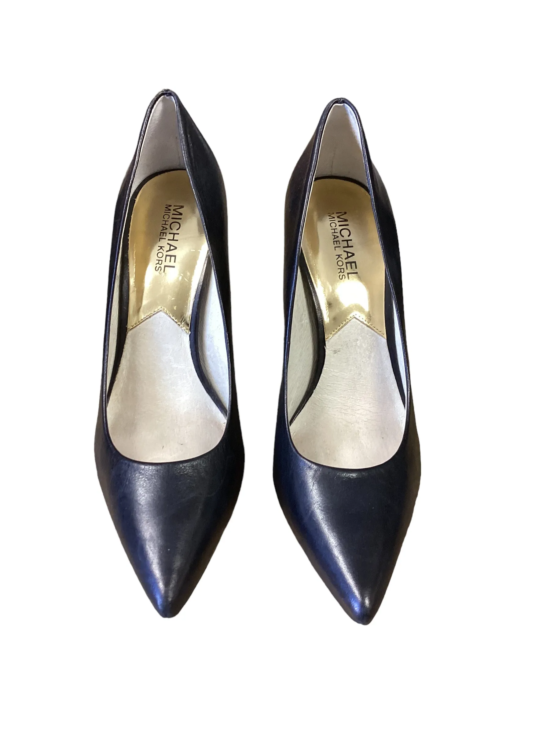 Black Shoes Heels Stiletto Michael By Michael Kors, Size 7