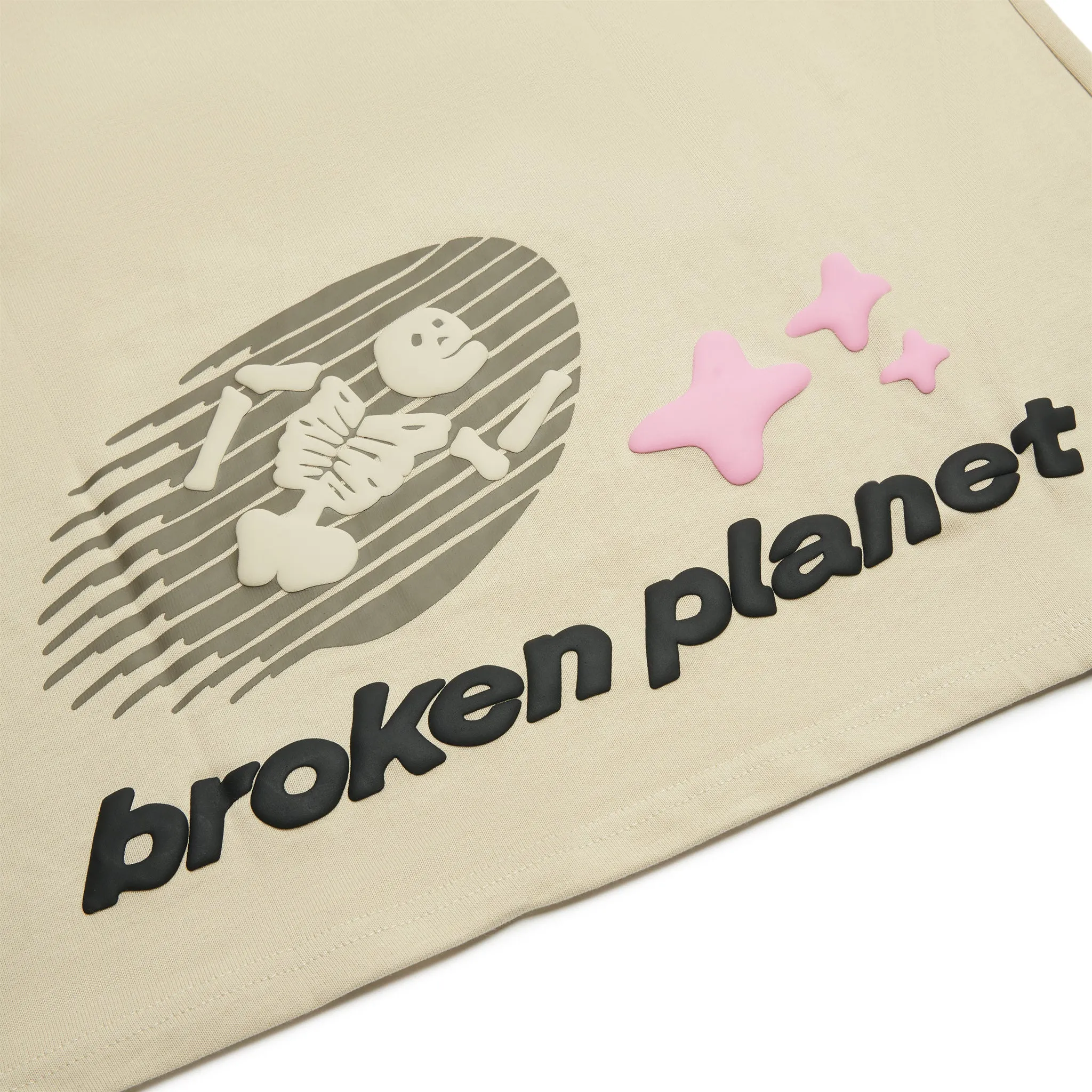 Broken Planet Cosmic Speed Bone White T Shirt