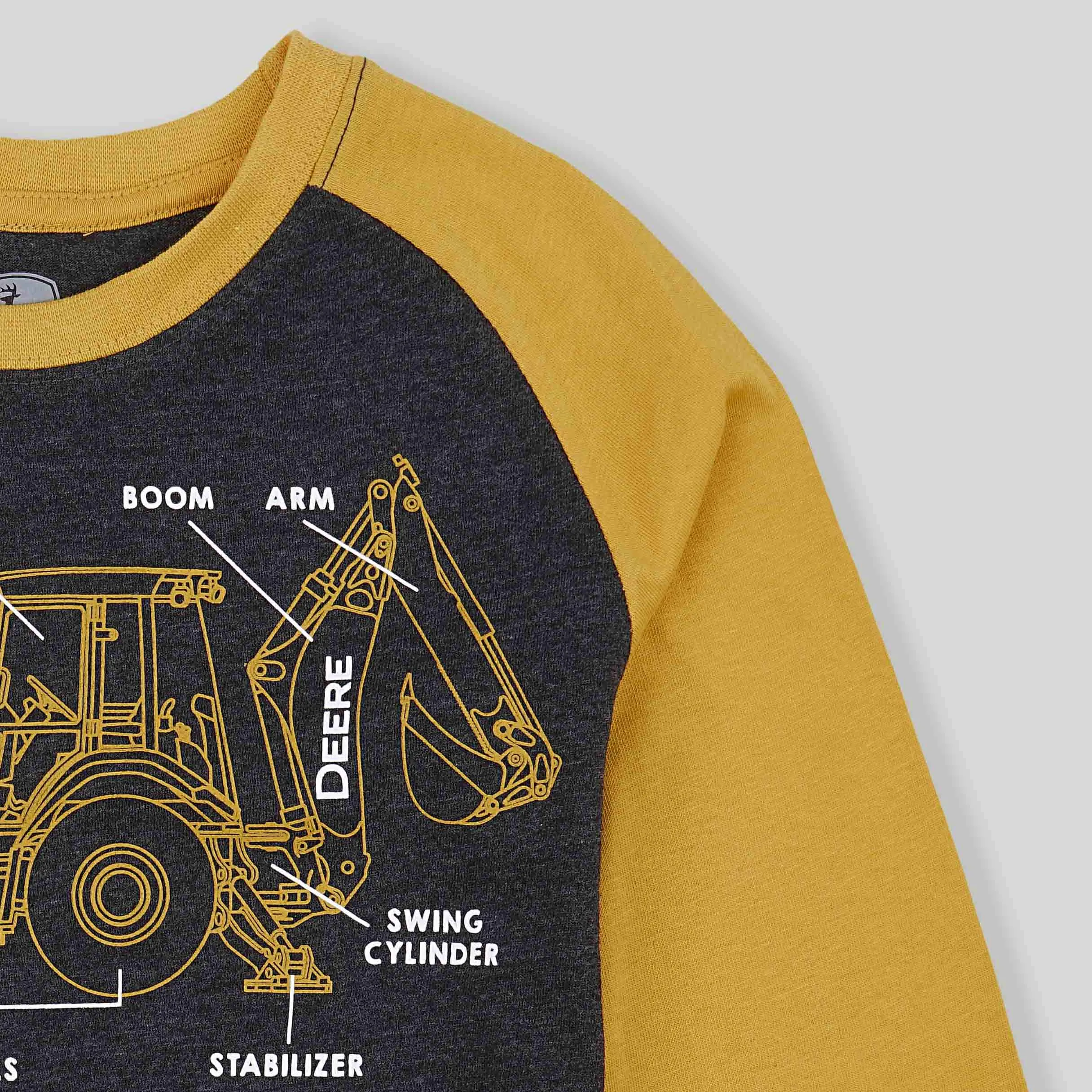 C1097 JD BACKHOE Black with Yellow T-Shirt