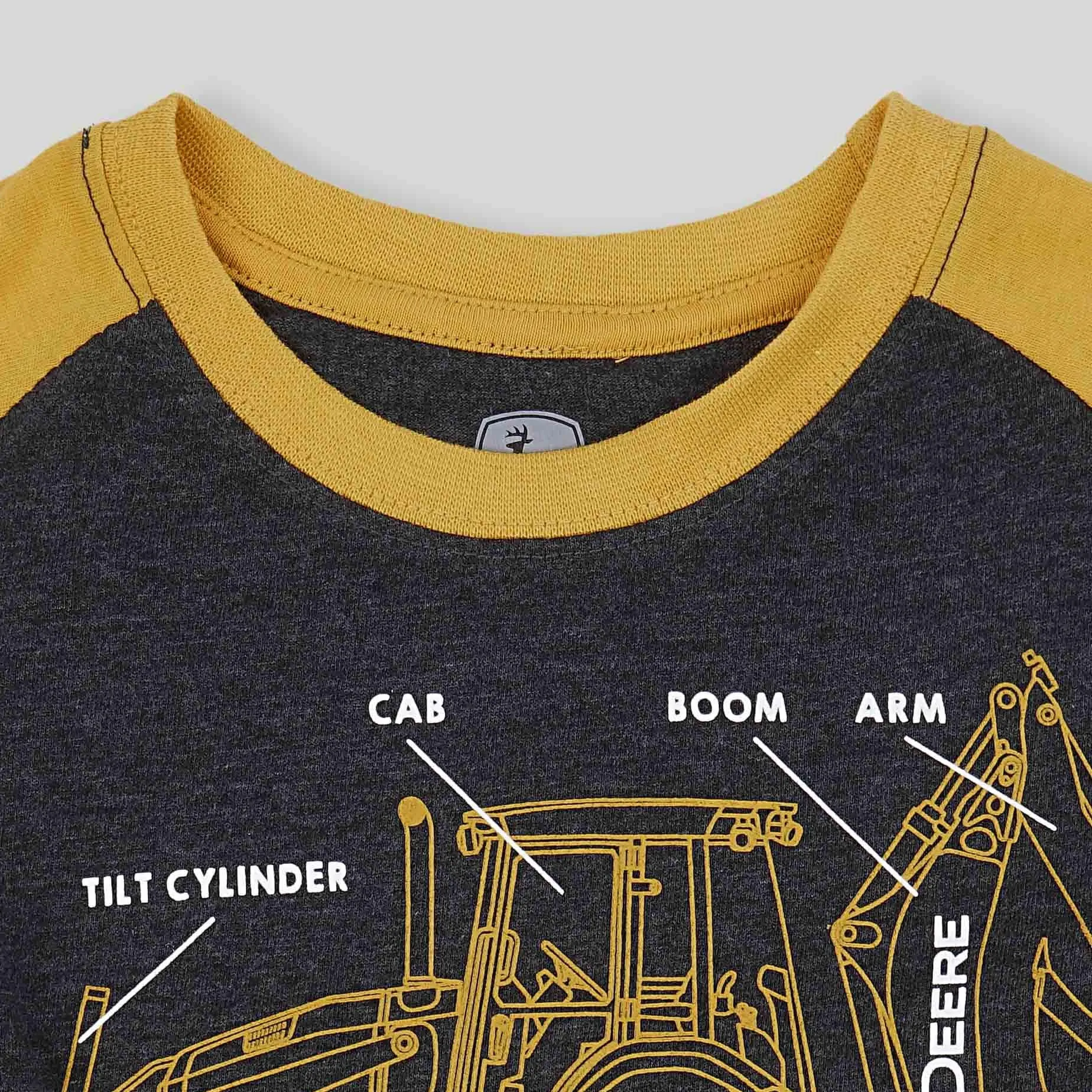 C1097 JD BACKHOE Black with Yellow T-Shirt