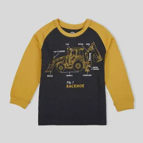 C1097 JD BACKHOE Black with Yellow T-Shirt