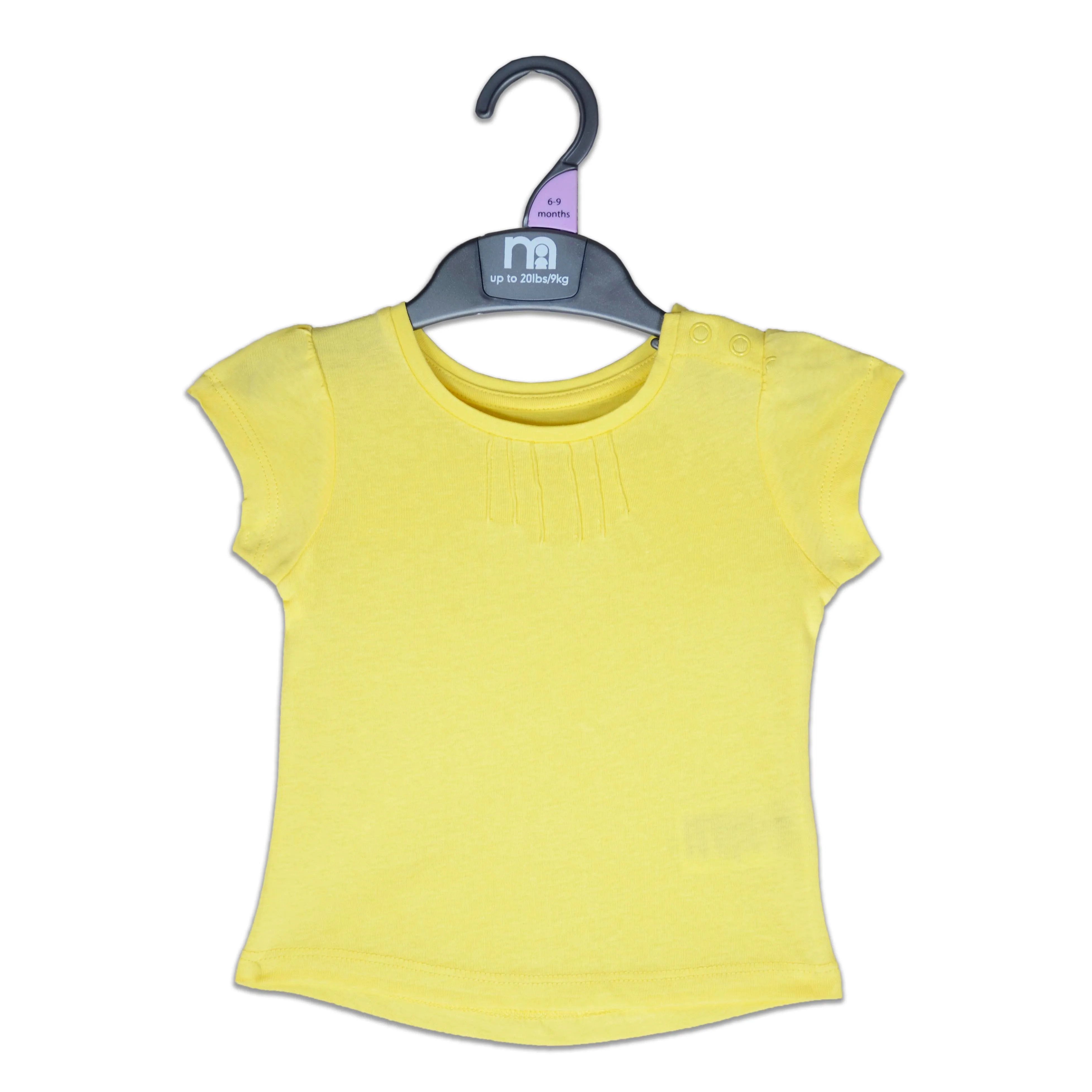 C1434 M-CARE Shoulder Button Yellow T-Shirt