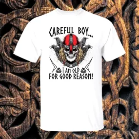 Careful Boy White T-Shirt