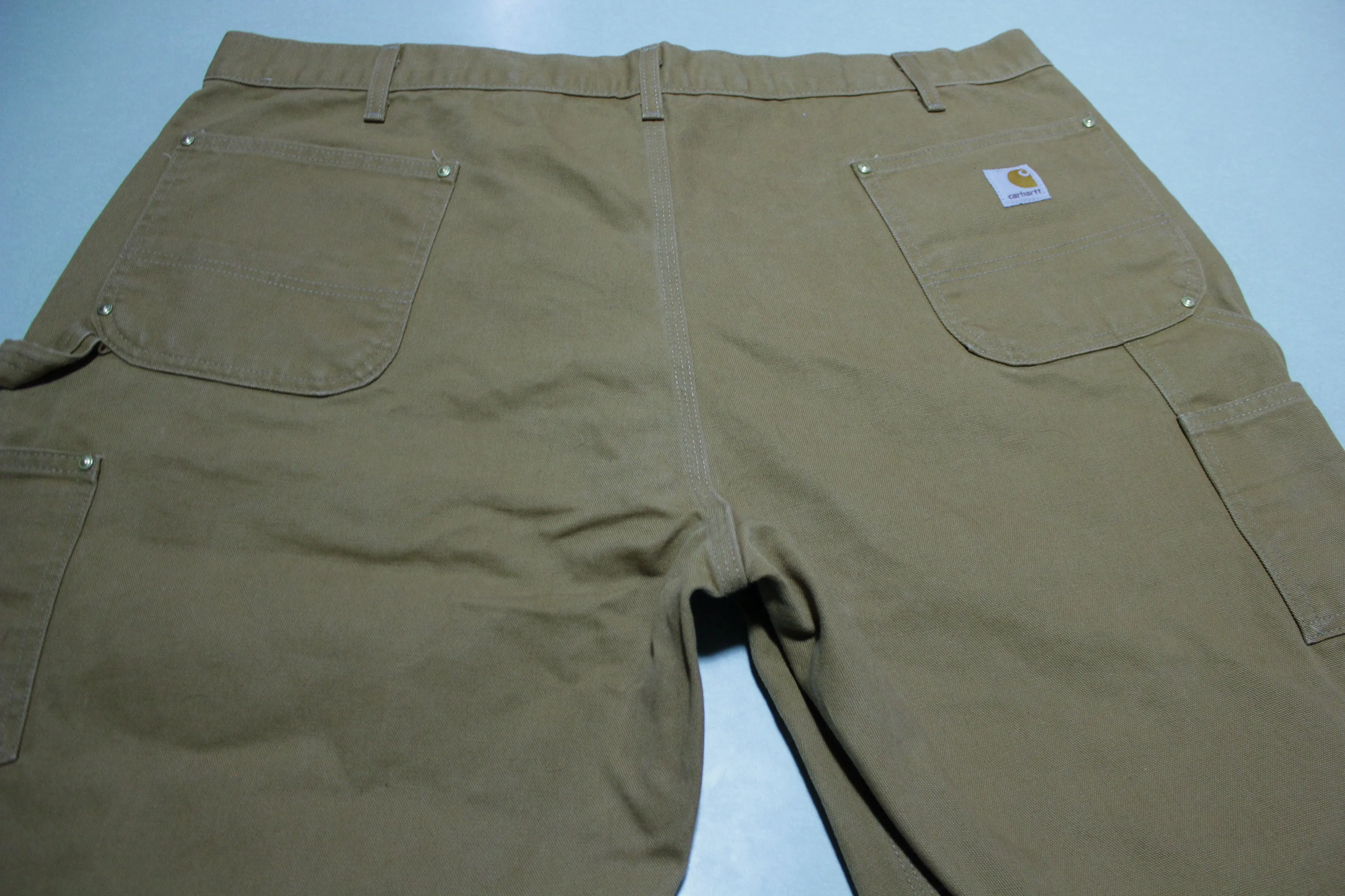 Carhartt B01 BRN Washed Duck Work Double Knee Front Pants