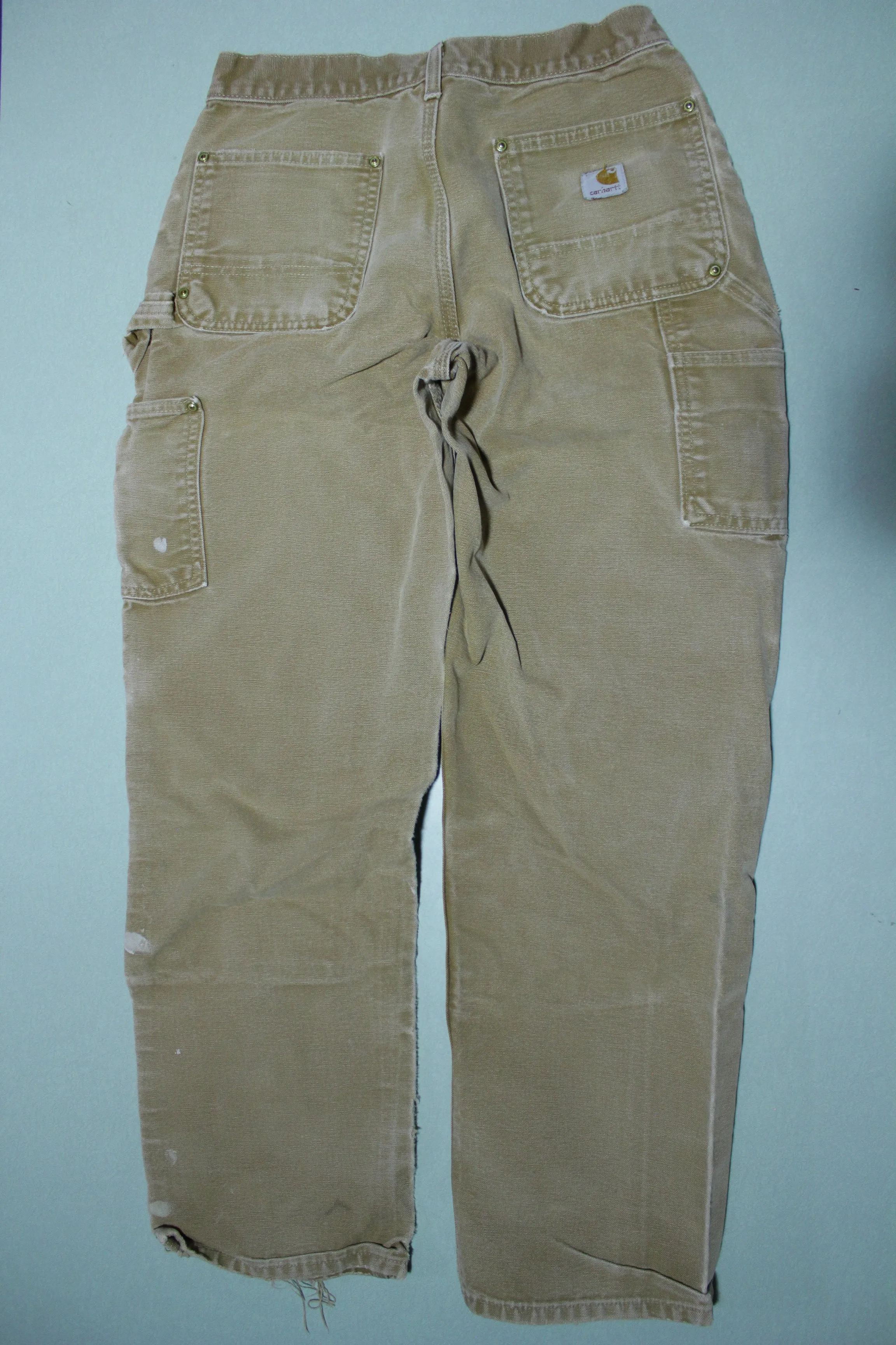 Carhartt Vintage Distressed B01 Double Knee Front Work Construction Utility Pants BRN