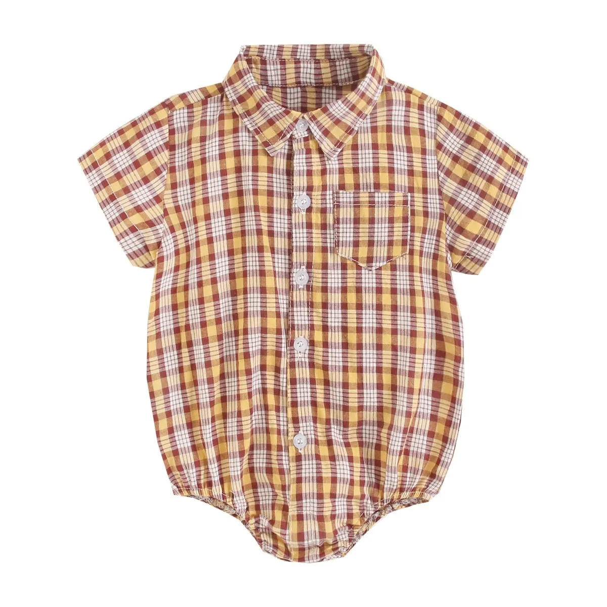 Checkered Rompers for Baby Boys