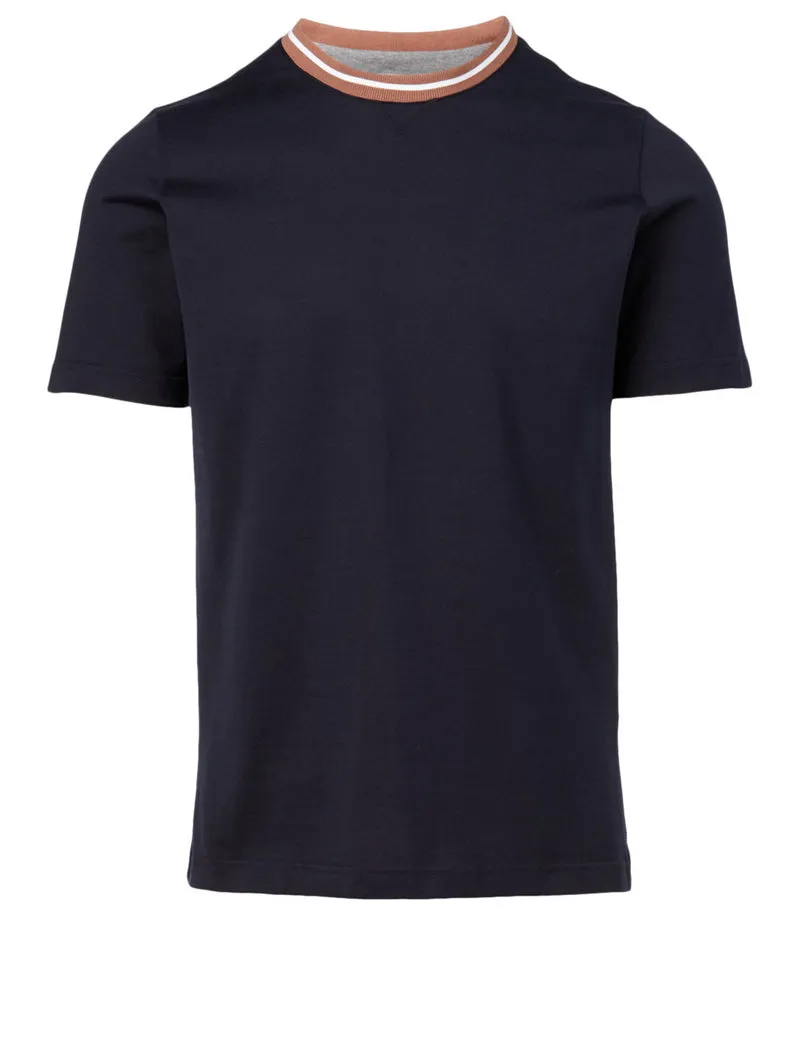 Contrast Collar T-Shirt