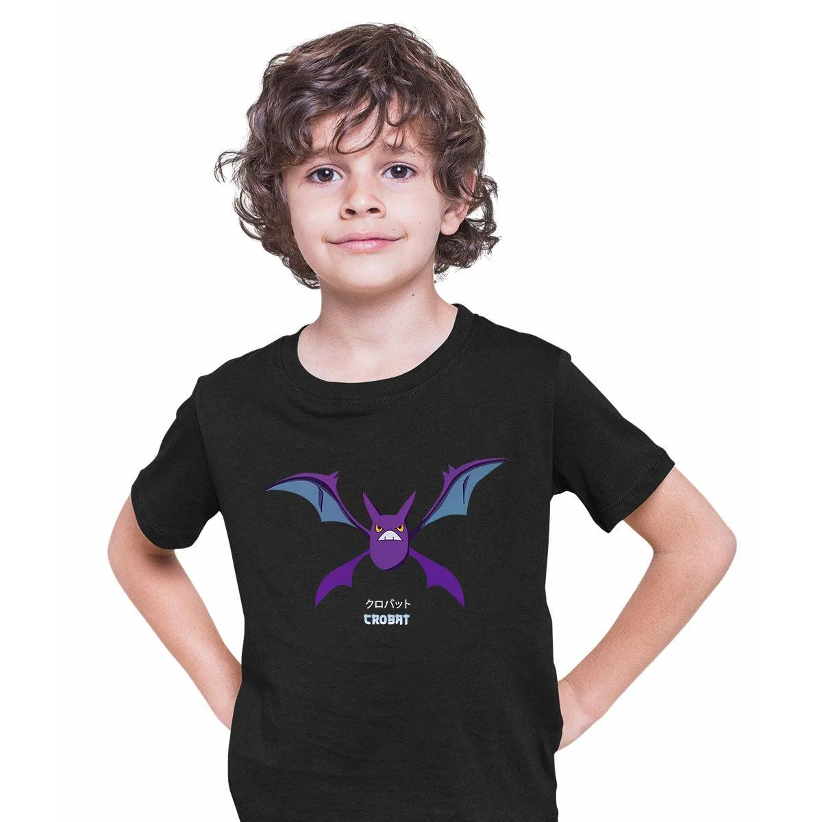 Crobat Pokemon Golbat Creatures Japanese Culture Typographygraphy T-shirt for Kids