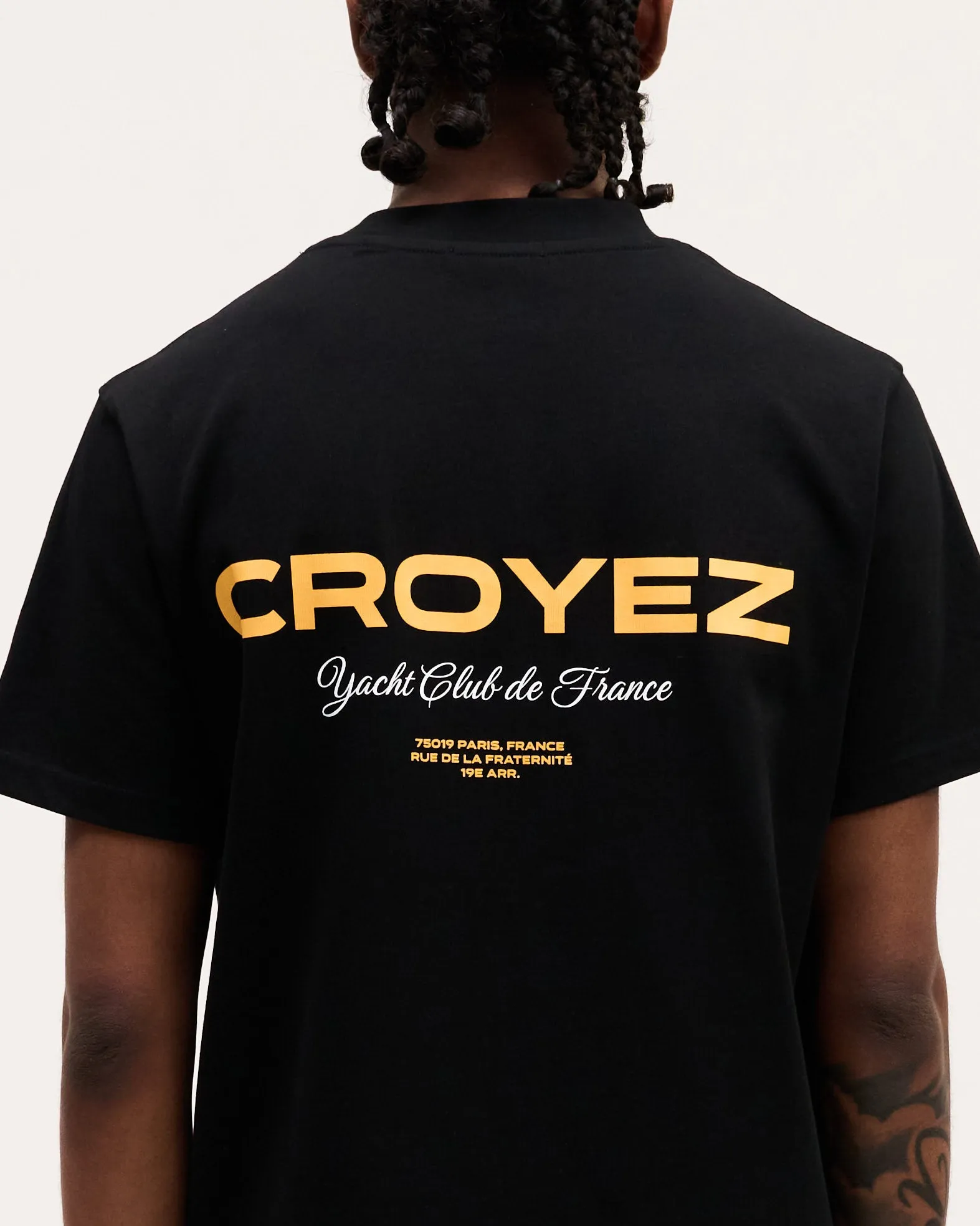 CROYEZ YACHT CLUB T-SHIRT - BLACK/YELLOW