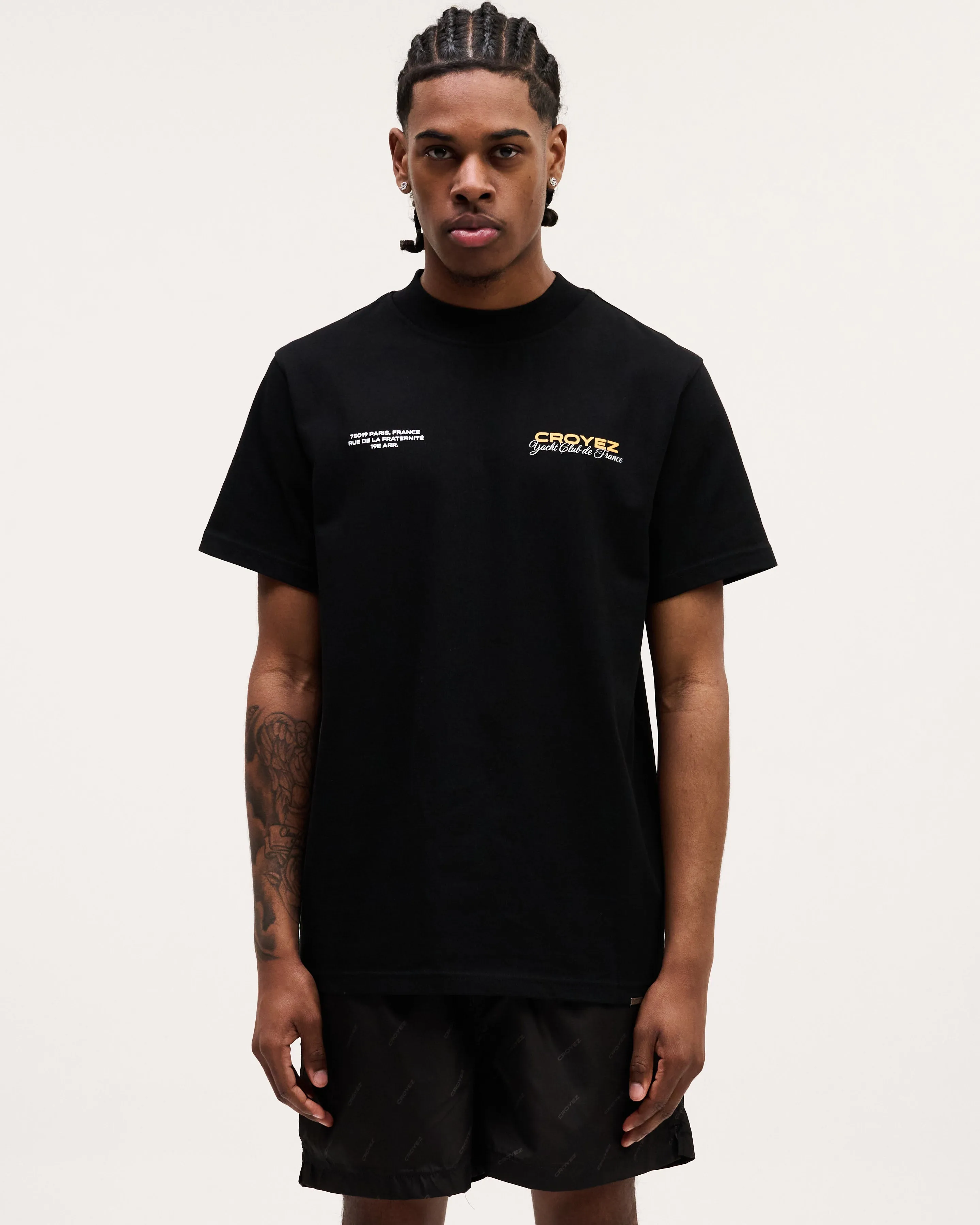 CROYEZ YACHT CLUB T-SHIRT - BLACK/YELLOW