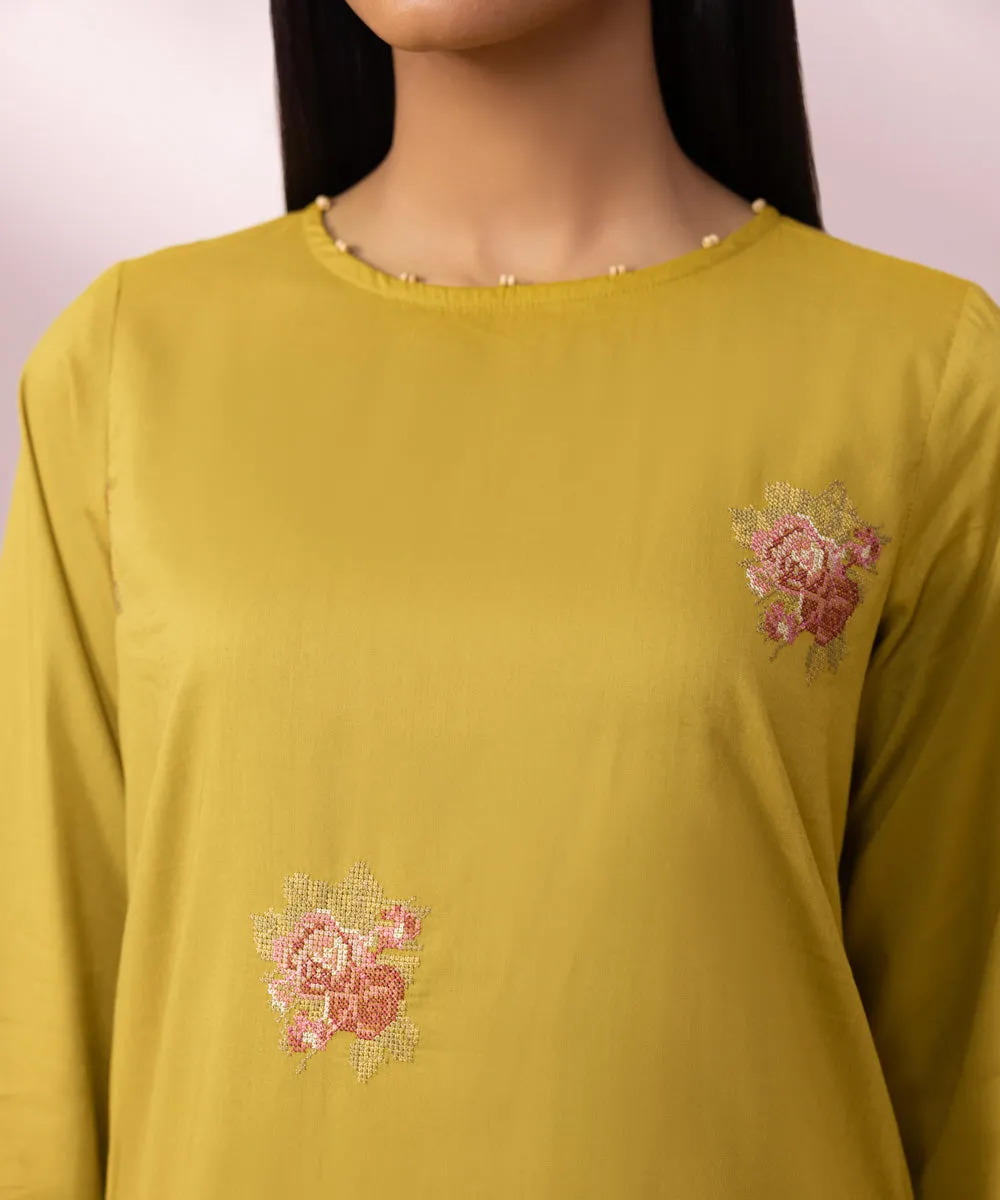 Embroidered Cotton Viscose Shirt