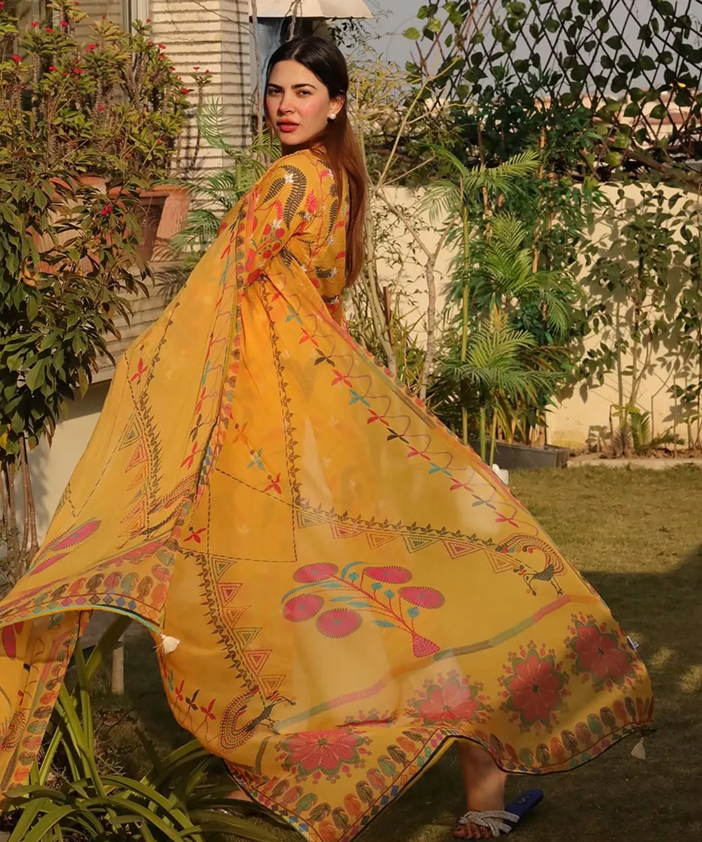 Embroidered Zari Lawn Shirt