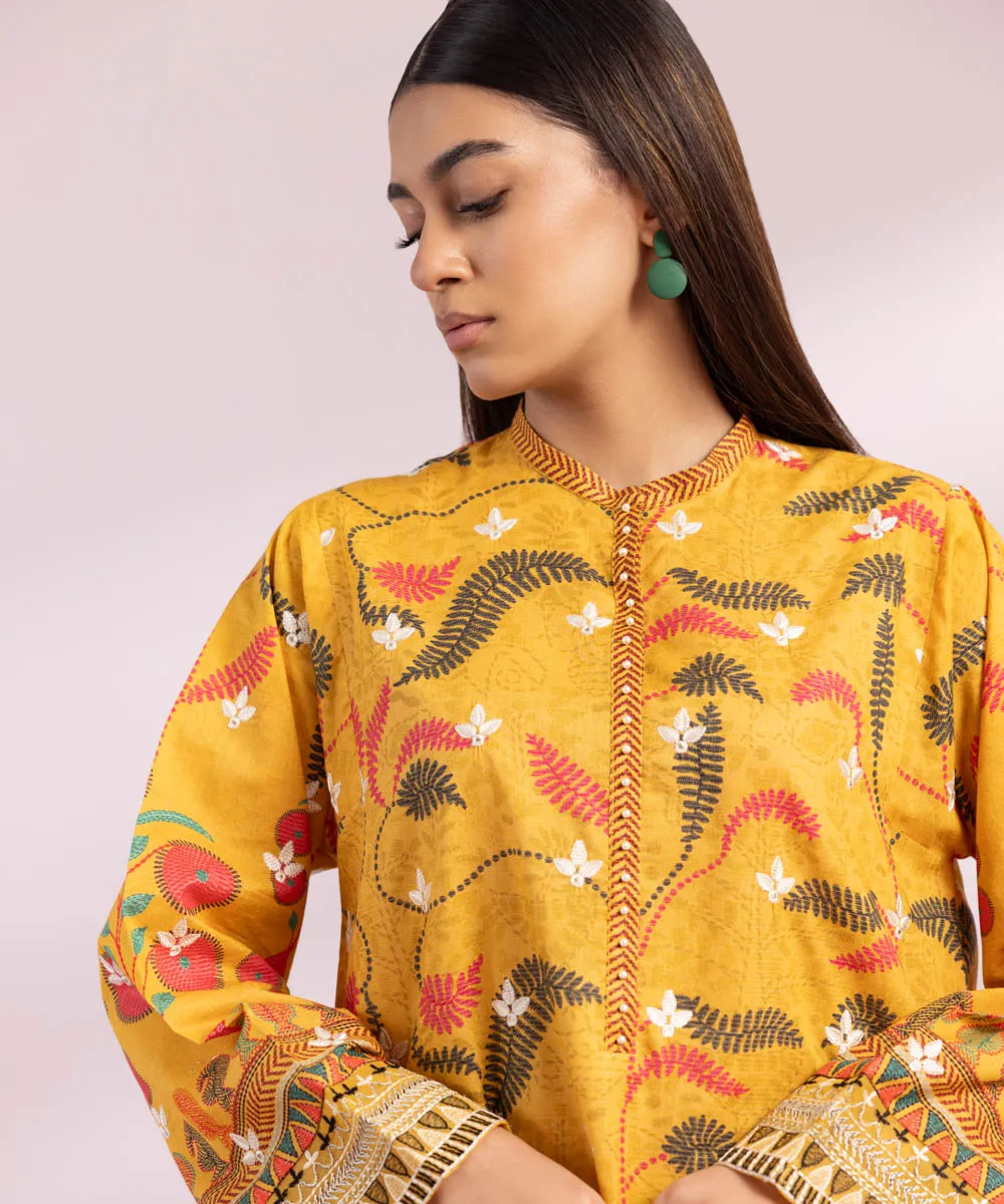 Embroidered Zari Lawn Shirt