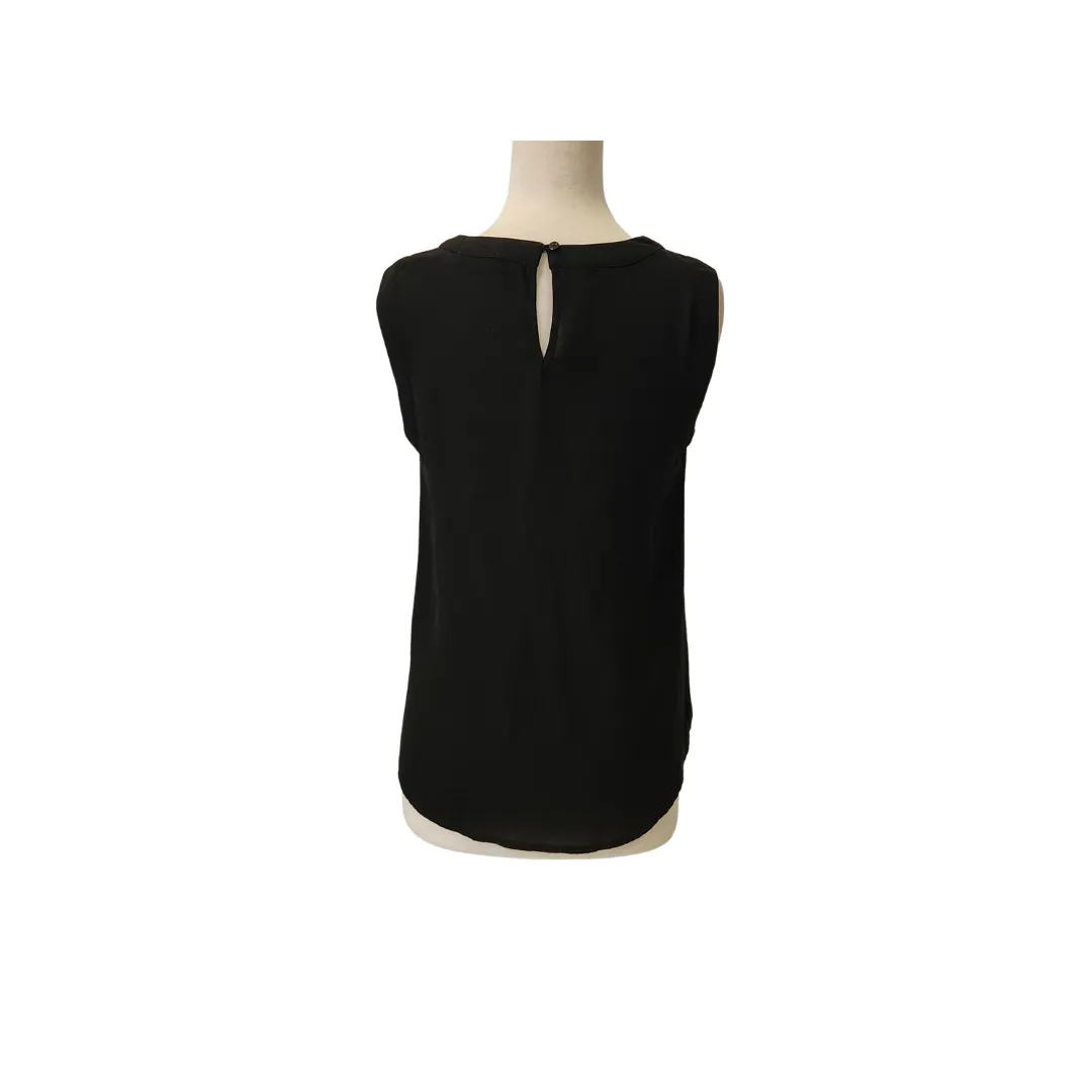 Forever 21 Black Front Cut-out Sleeveless Top | Like New |