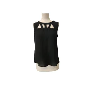 Forever 21 Black Front Cut-out Sleeveless Top | Like New |