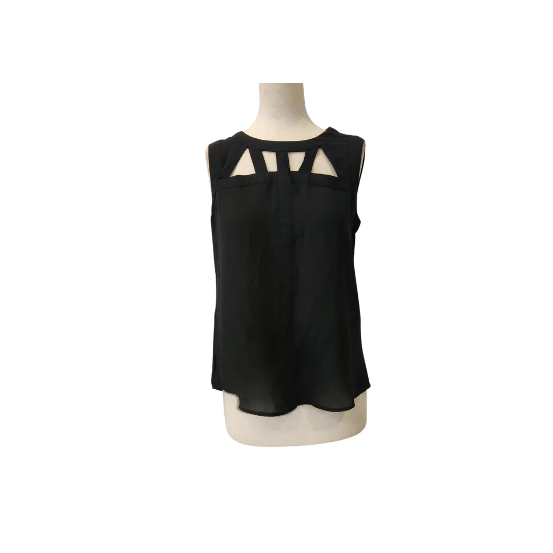 Forever 21 Black Front Cut-out Sleeveless Top | Like New |