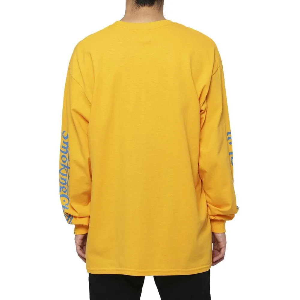 FUCKING RABBIT SMOKING CHILLUM L/S TEE -YELLOW