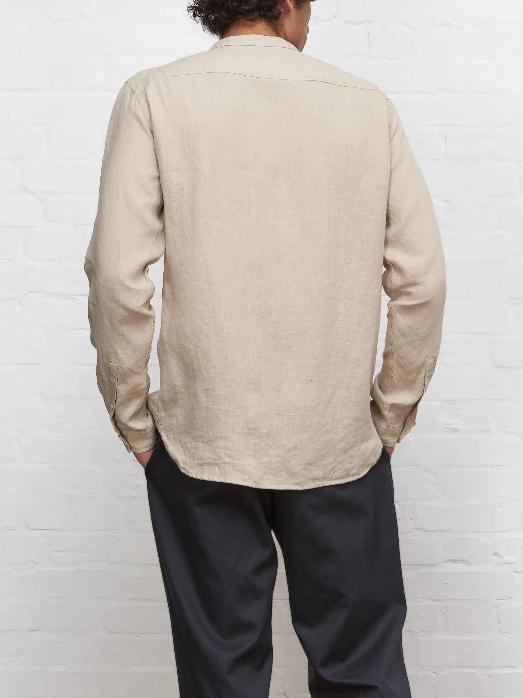 Grandad Shirt Padworth Beige