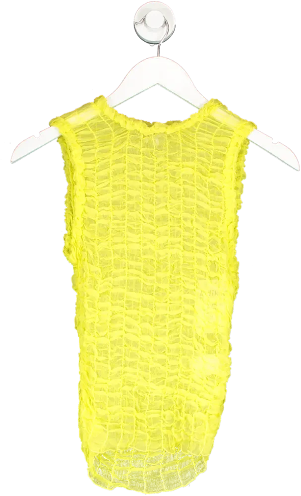 HANNE BLOCH Yellow Lemon Smock Tank Top UK S