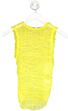 HANNE BLOCH Yellow Lemon Smock Tank Top UK S