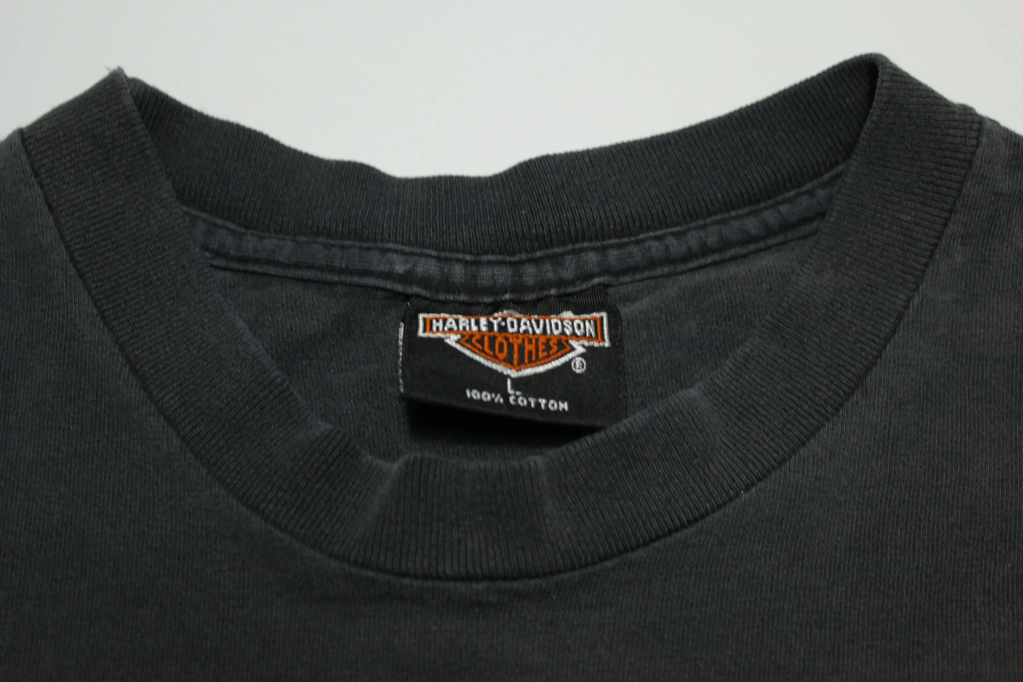 Harley Davidson Motorcycles Vintage 1990 Downtown Seattle Eagle Single Stitch T-Shirt