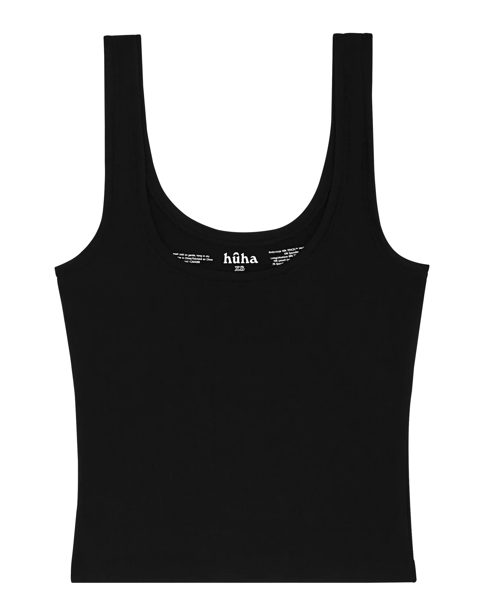 Huha Sporty Crop Tank | Black   Grey