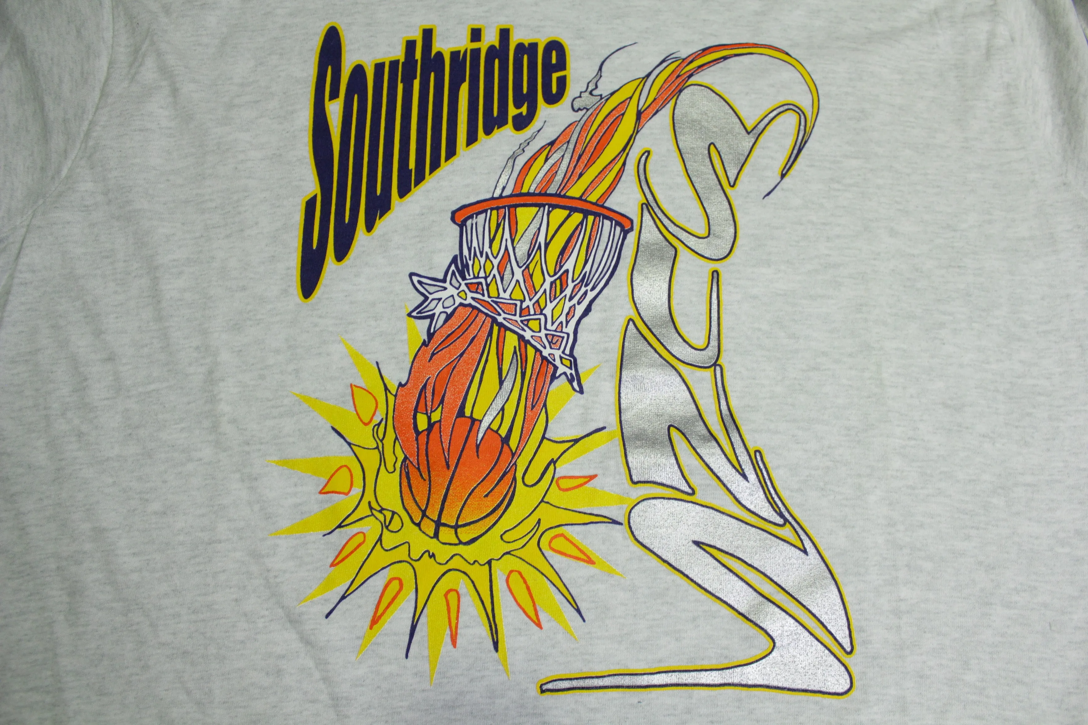 Kennewick Southridge Suns Vintage 90's FOTL Made in USA Long Sleeve Basketball T-Shirt