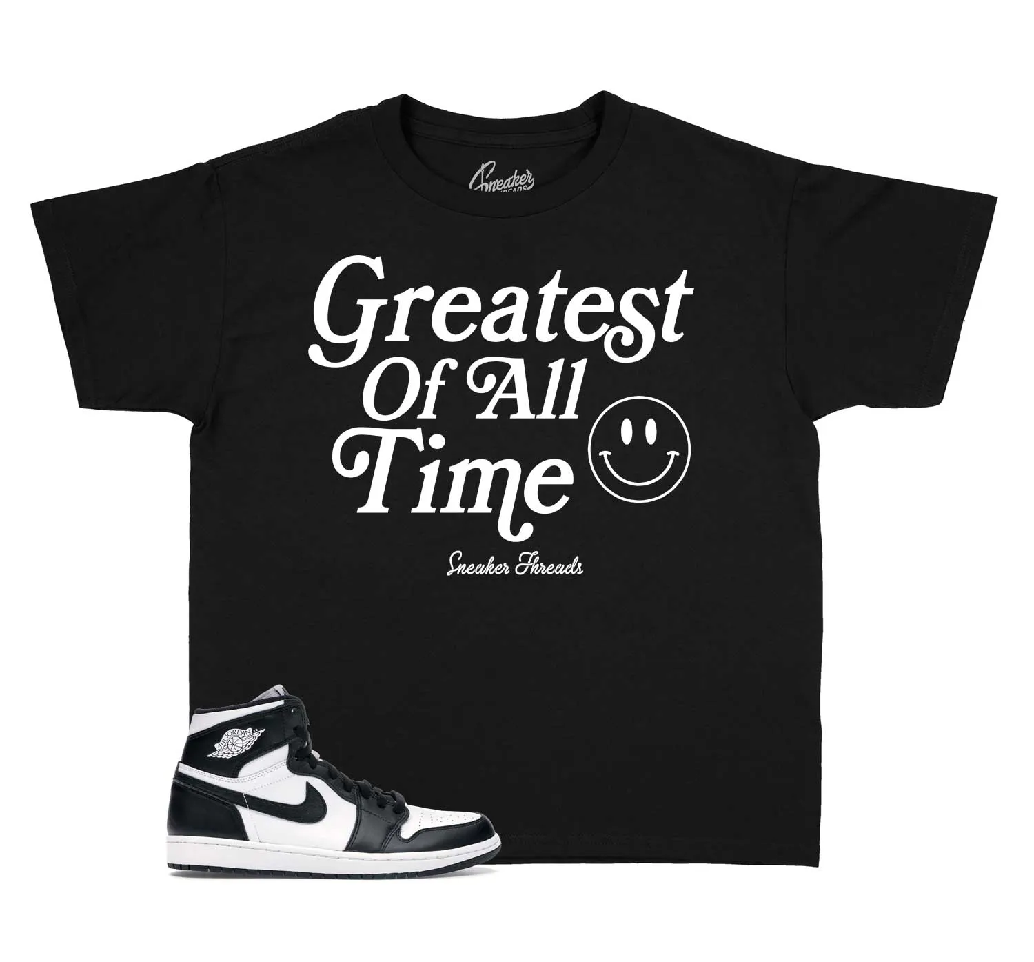 Kids Black And White 1 Shirt - Goat - Black