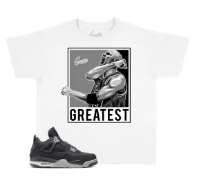 Kids Black Canvas 4 Shirt - Greatest - White