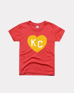 Kids Red & Yellow KC Heart Vintage T-Shirt