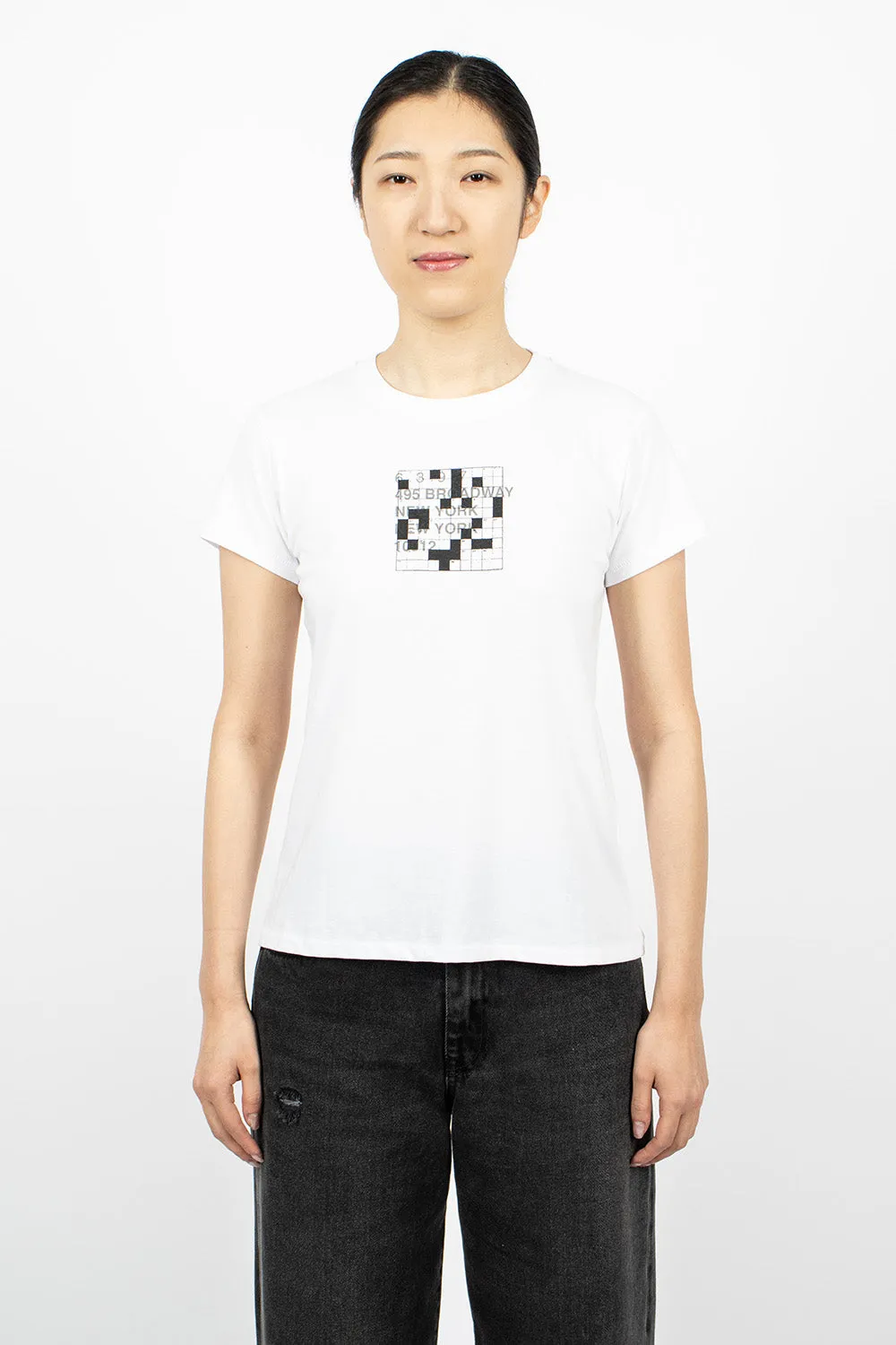 Logo Crossword Mini Boy T-Shirt White