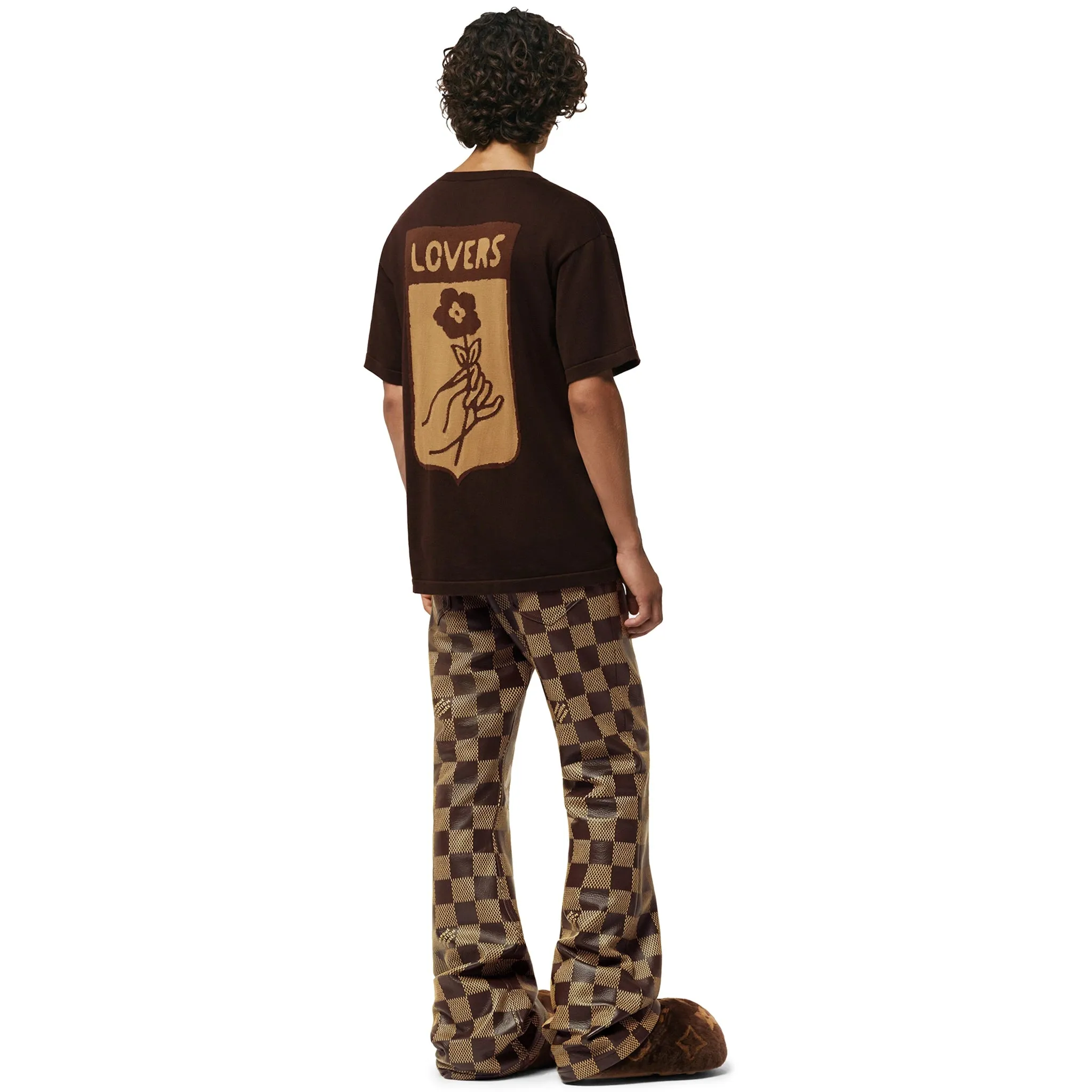 Louis Vuitton Cotton Trunk Print Sienna Brown T Shirt