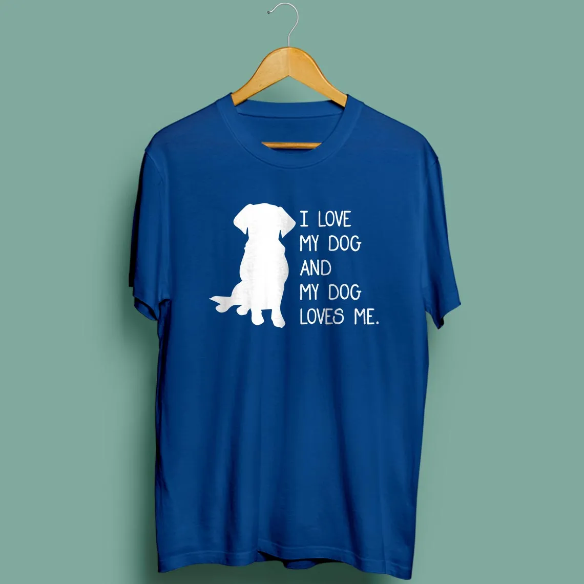 Love : Dog & Me Half Sleeve T-Shirt