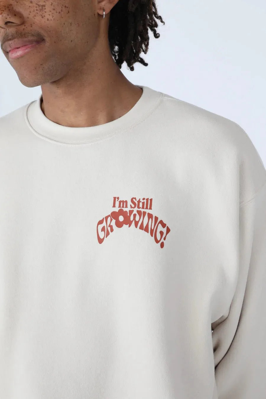 Mayfair Growth Takes Time Crewneck Sweater as seen on Courtney Green