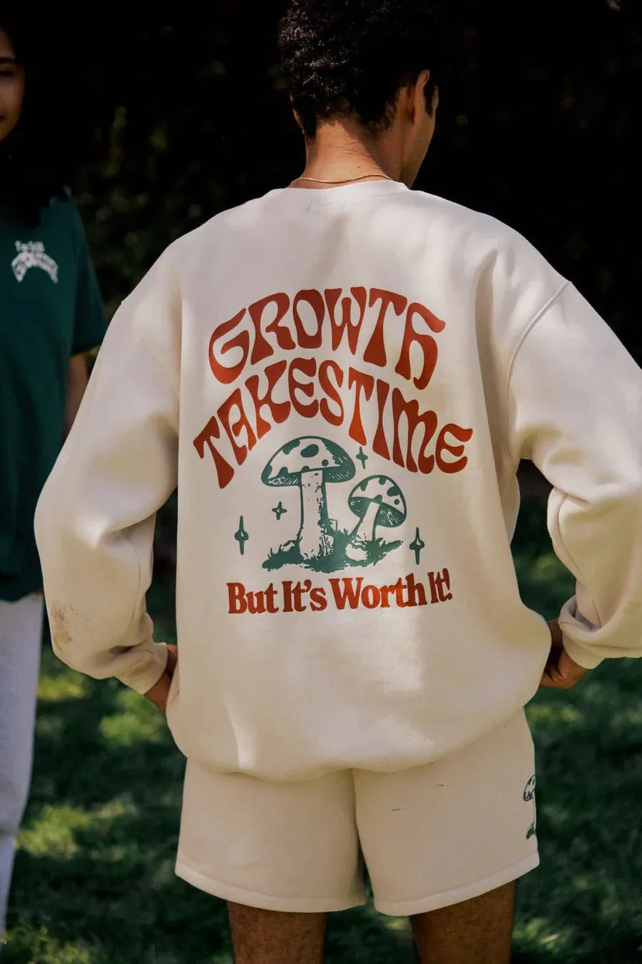 Mayfair Growth Takes Time Crewneck Sweater as seen on Courtney Green