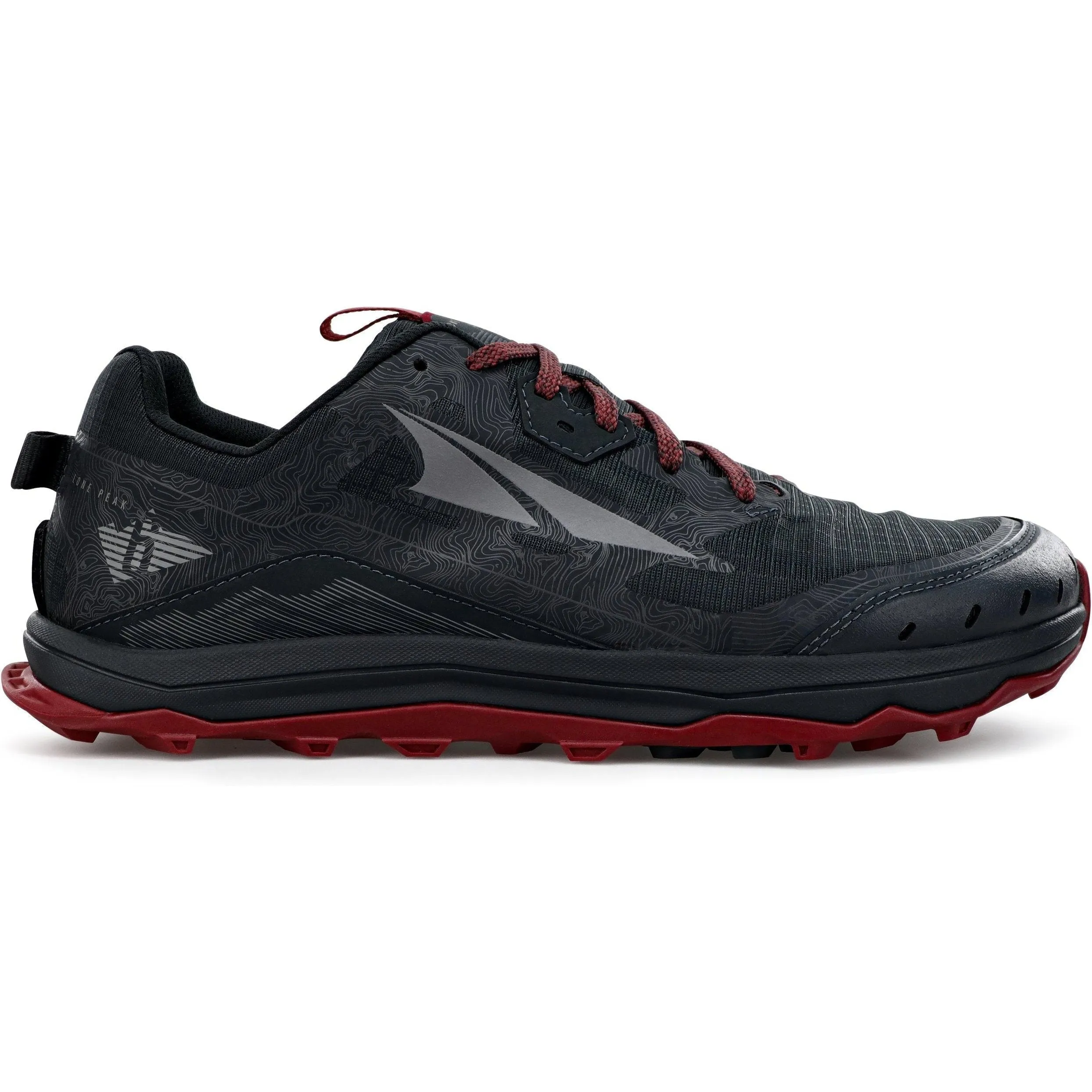 Men's Altra Lone Peak 6, Black/Gray, 14 D Medium