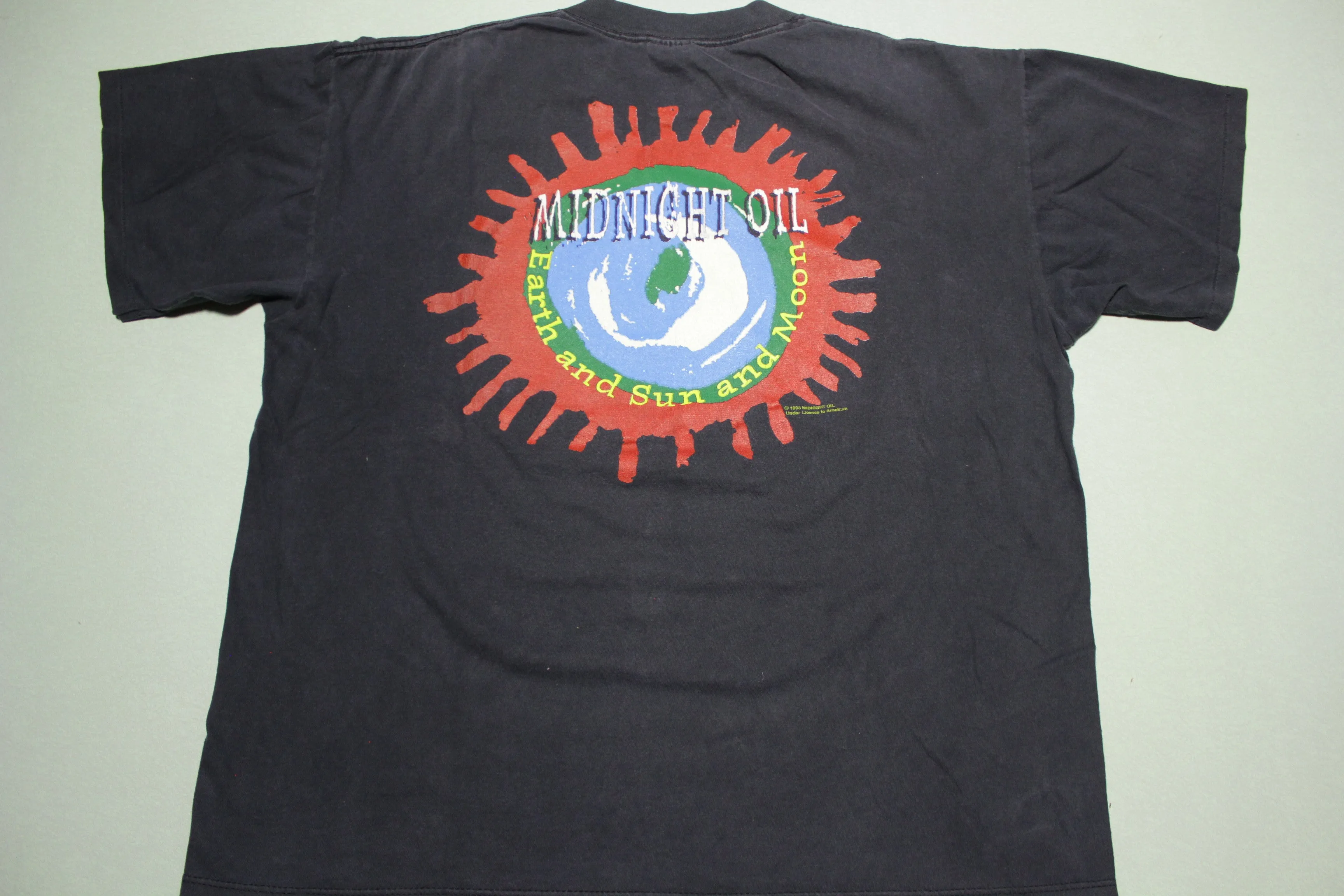 Midnight Oil Earth Sun Moon Vintage 90's 1993 Brockum USA T-Shirt