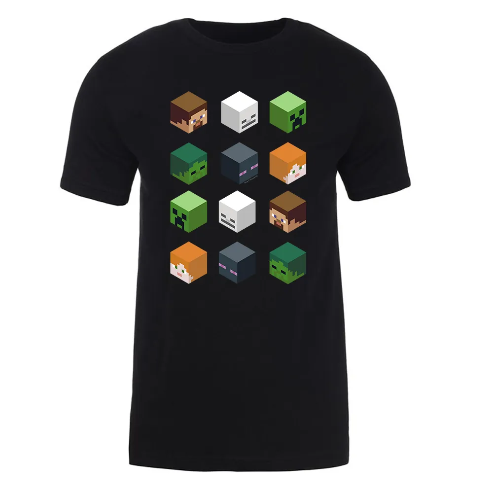 Minecraft Character Blocks Adult Short Sleeve T-Shirt