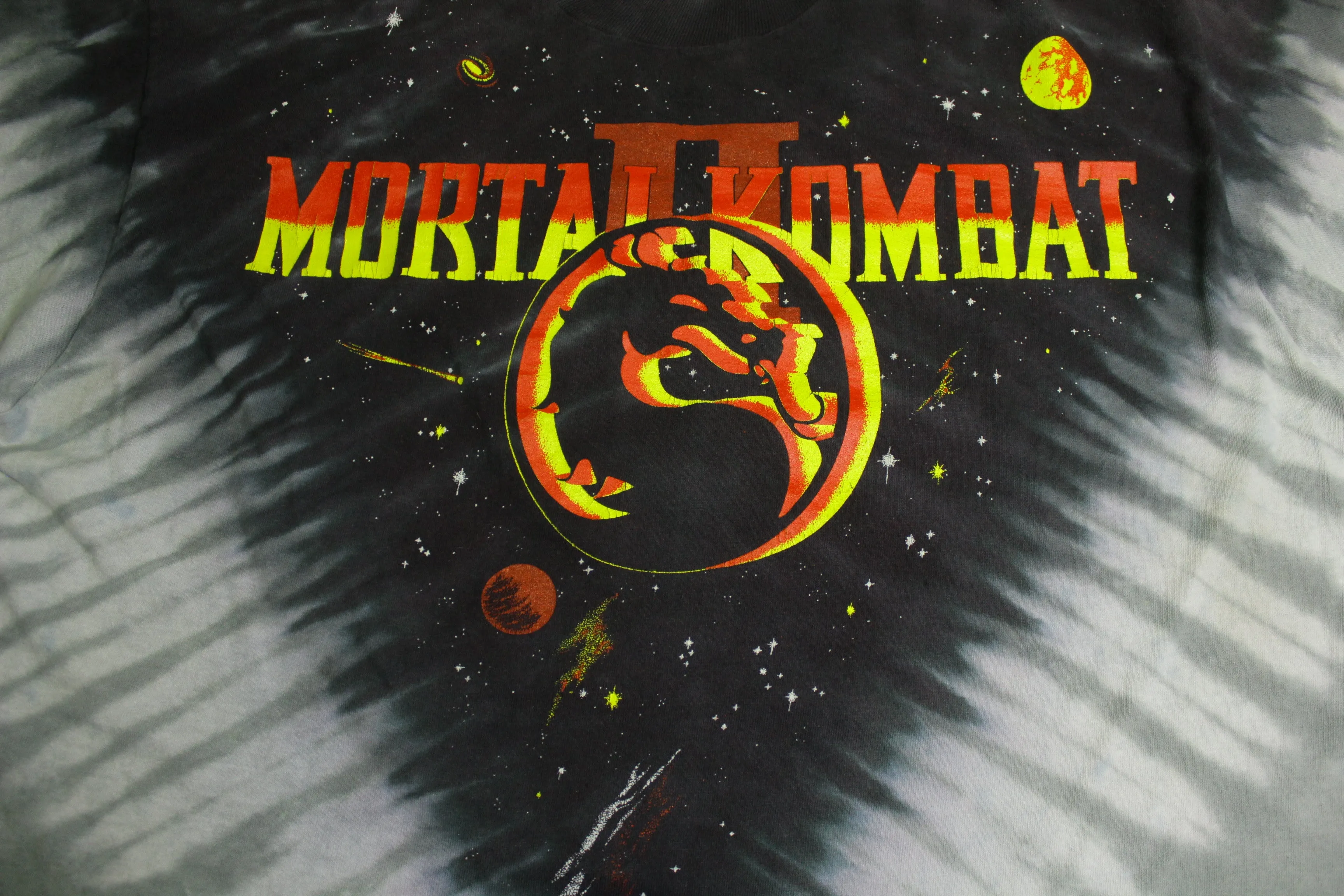 Mortal Kombat II Vintage 90's Tie Dye FOTL Single Stitch Midway Video Game T-Shirt