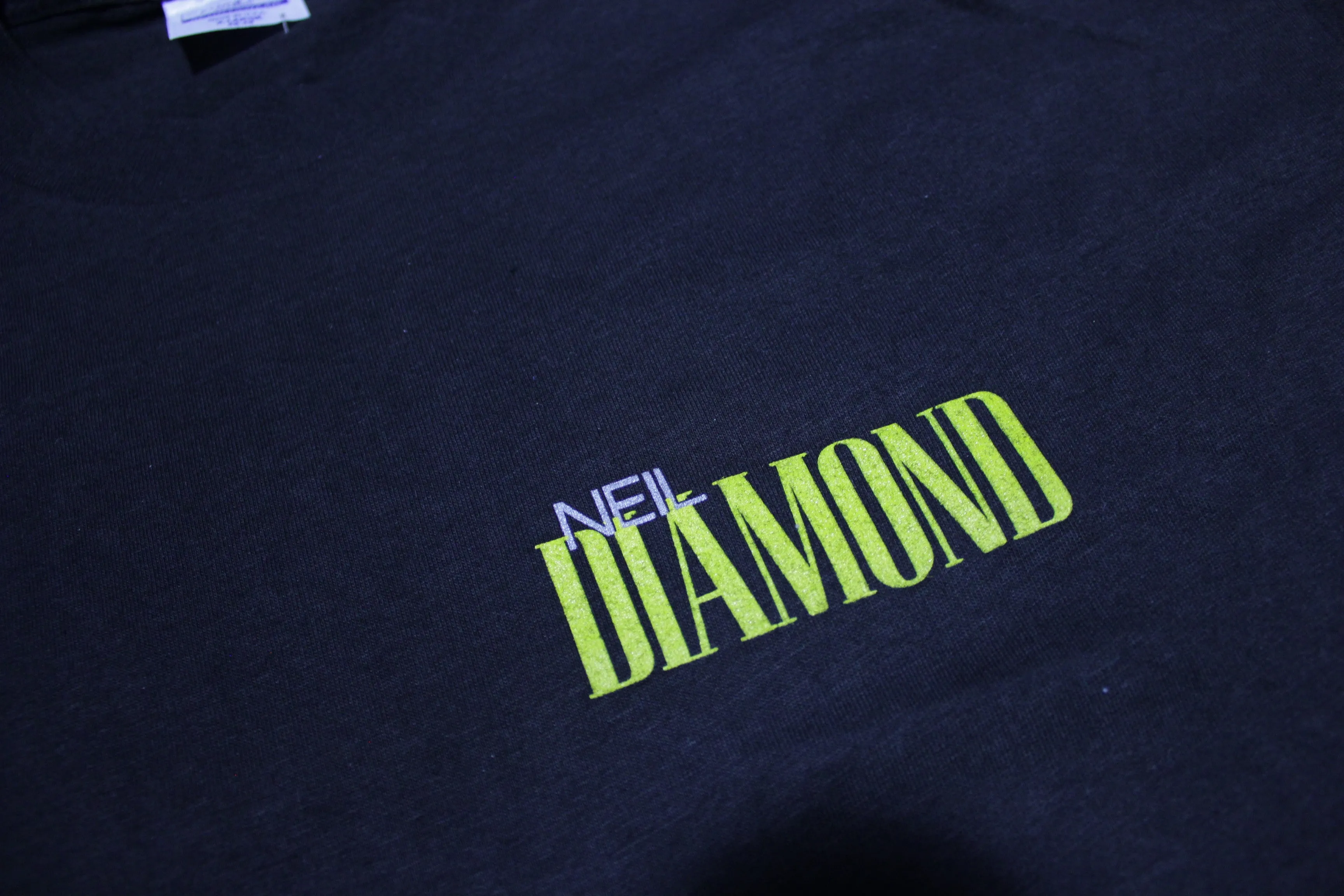 Neil Diamond Vintage 80's Spring Ford Big Spellout Single Stitch USA Deadstock T-Shirt