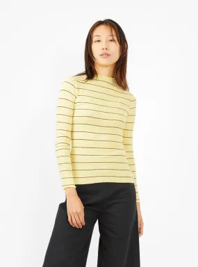 Niba T-shirt Yellow & Burgundy Stripe