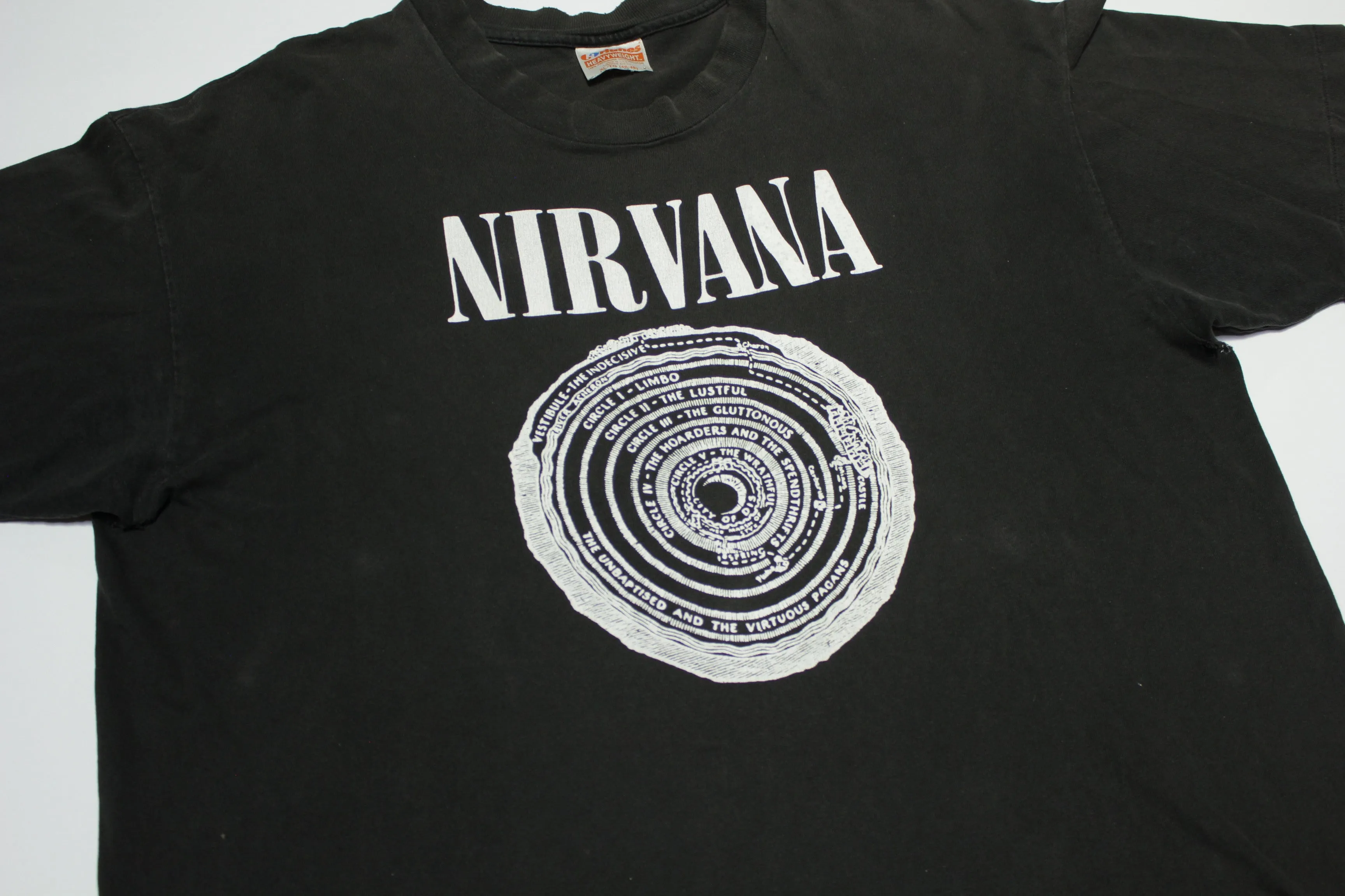 Original 90s Nirvana Vestibule Vintage T-Shirt - Fudge Packing, Satan Worshipping Design